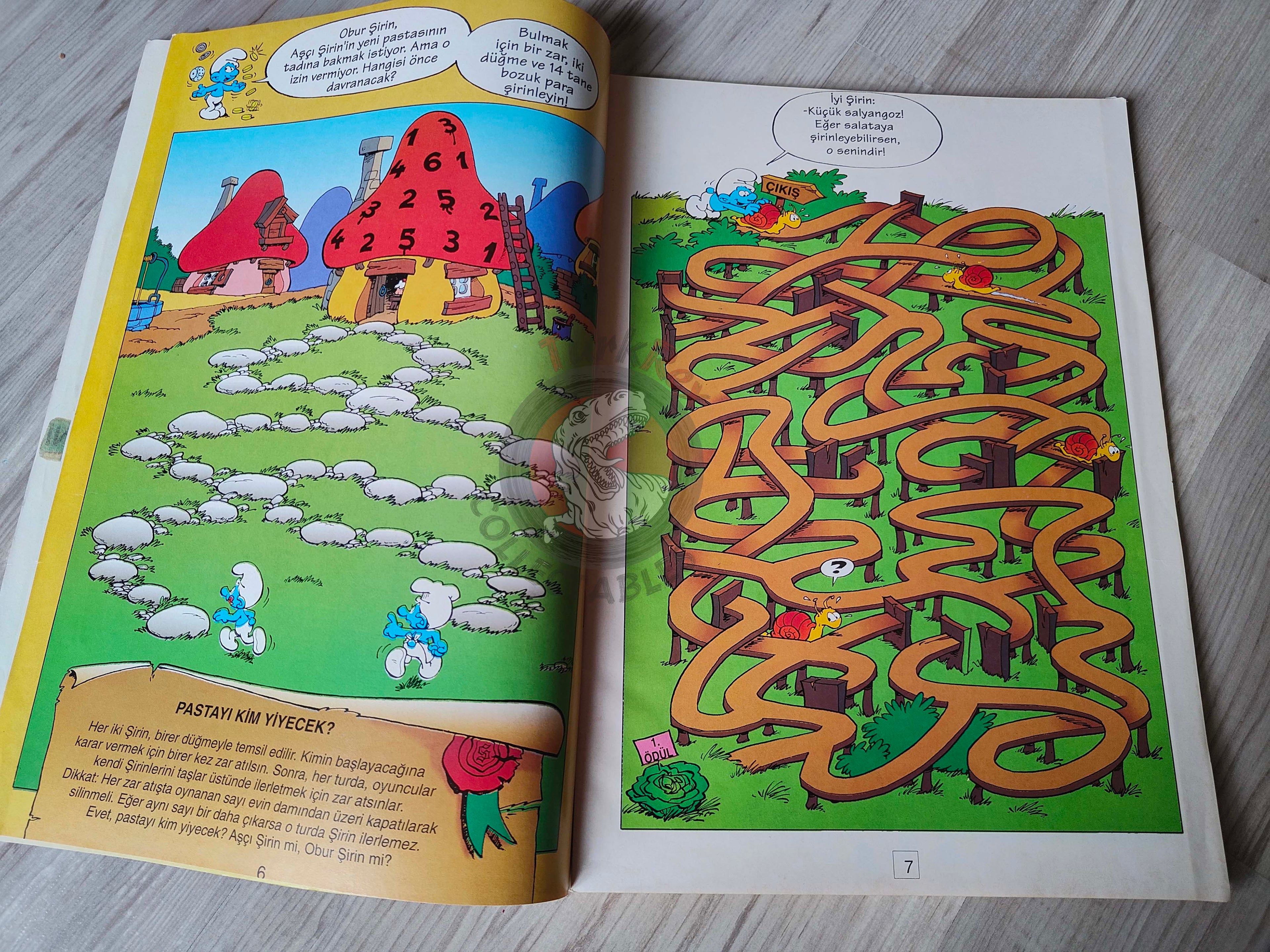 The Smurfs #18 1996 Turkish Comic Magazine Turkey Schtroumpf Pierrot et la lampe