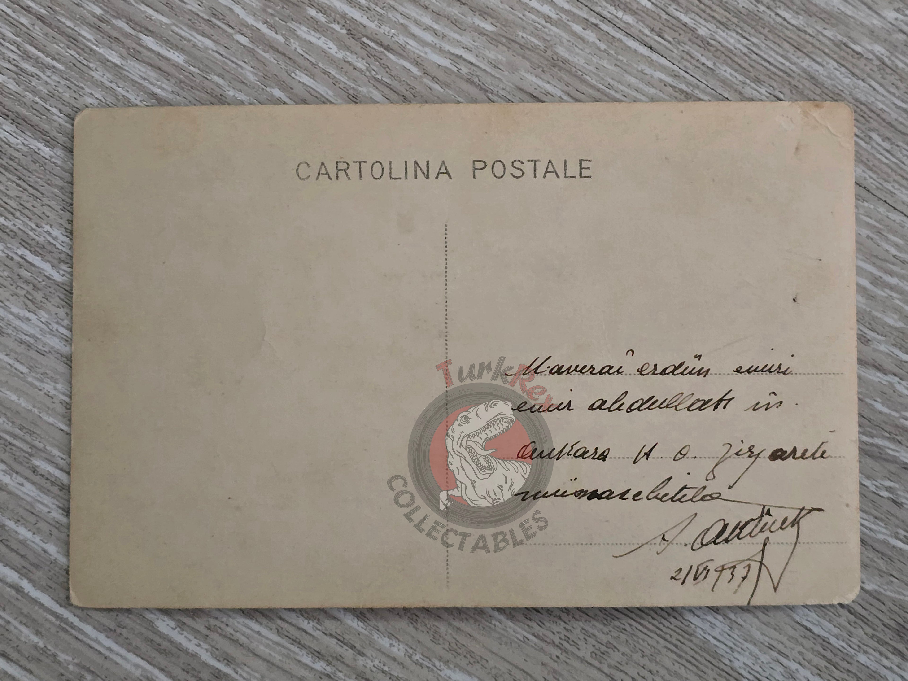 Postcard Photo of Emir Abdullah of Transjordan’s Visit to the Turkish Military Academy 1937 Jordan