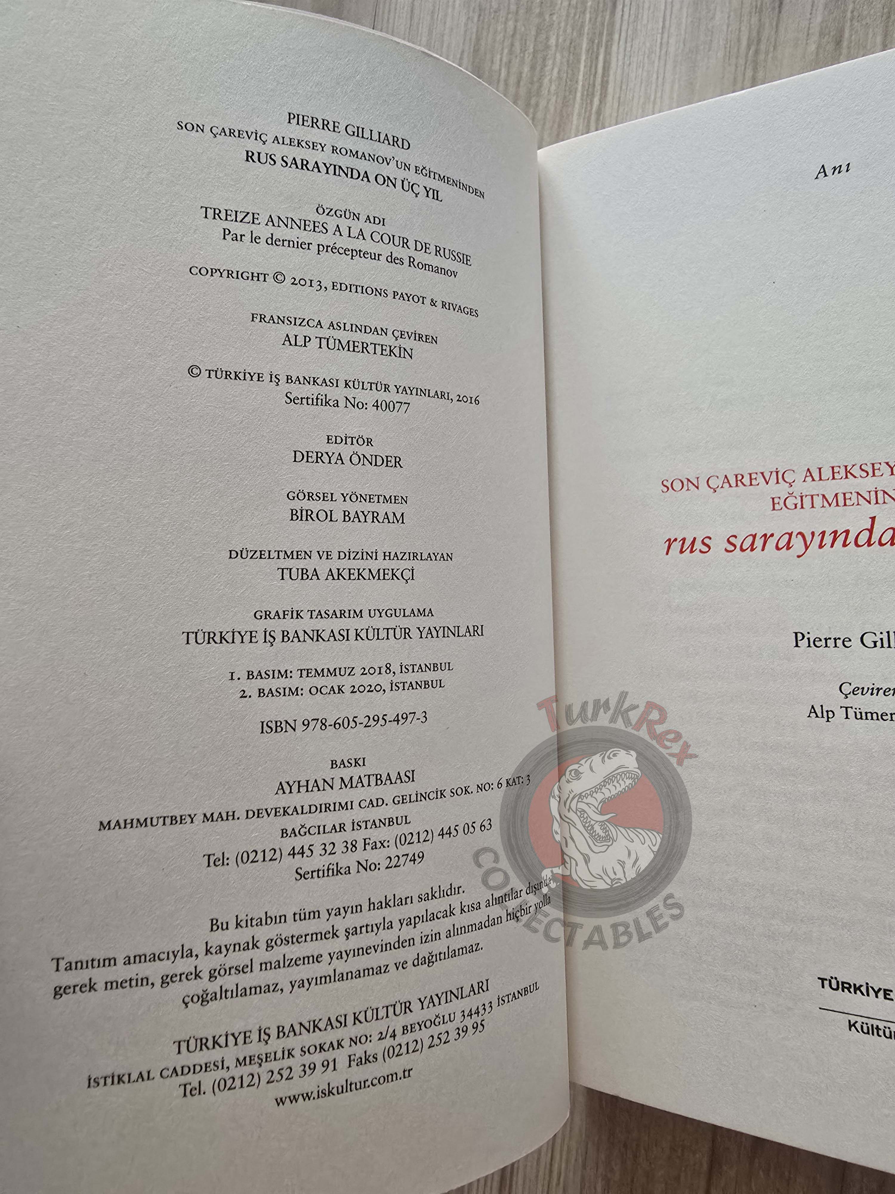 Pierre Gilliard – Thirteen Years at the Russian Court 2020 Turkish Book Turkey