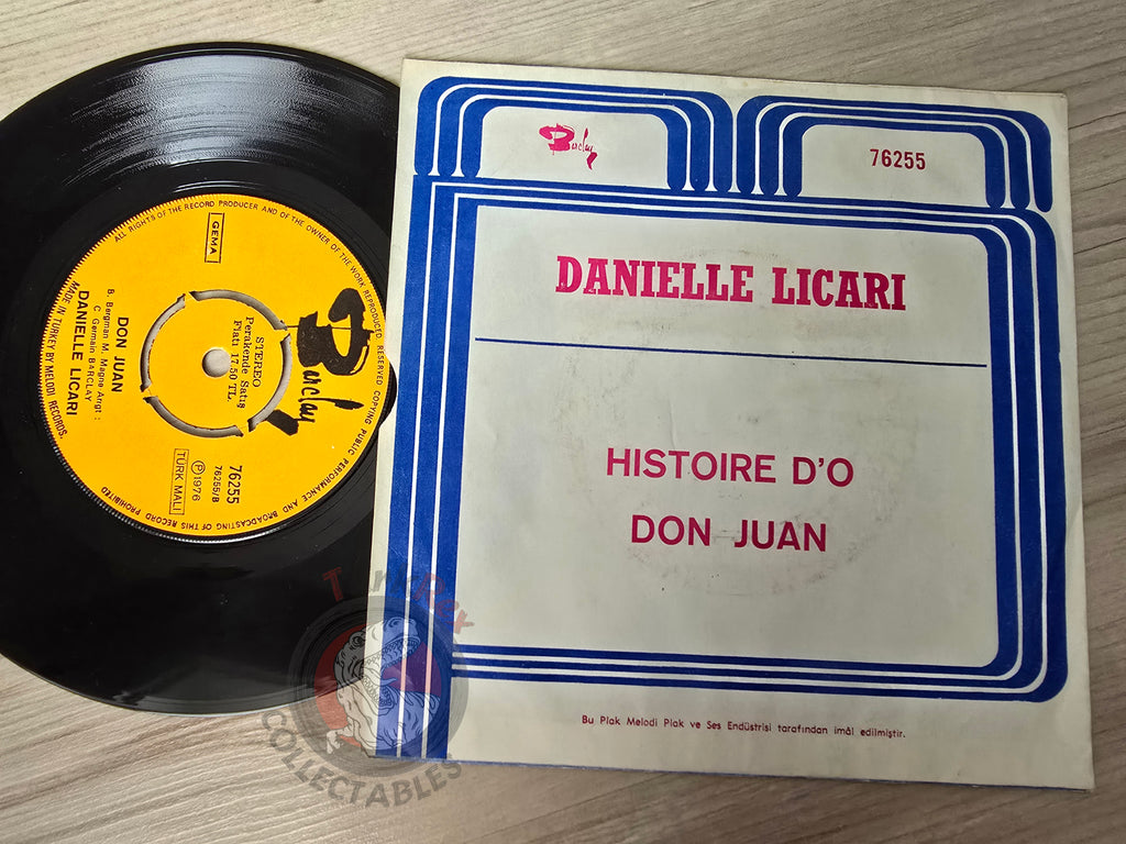 Danielle Licari – Histoire D´o 7" Turkish Pressing Vinyl Turkey Edition