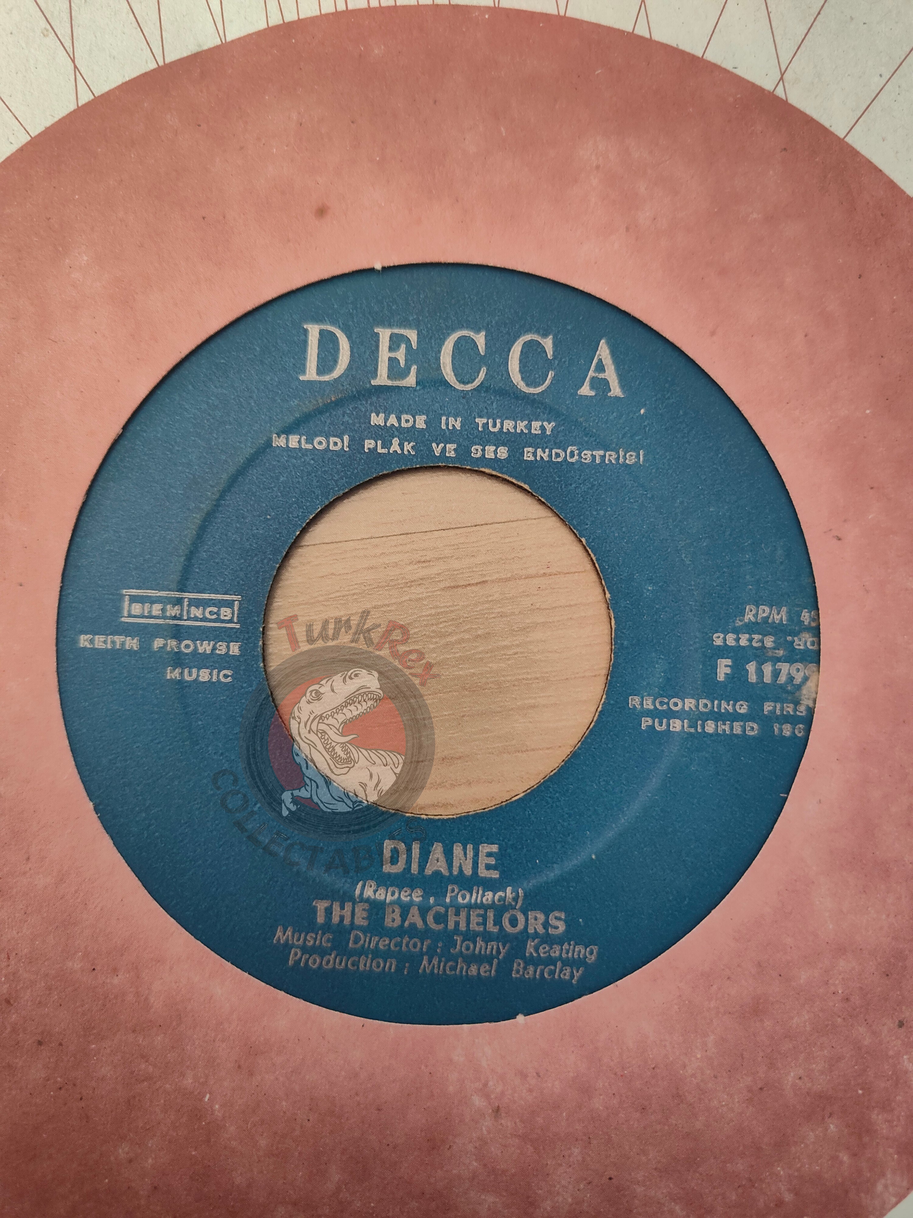 The Bachelors – Diane 7" Turkish Pressing Vinyl Turkey Edition