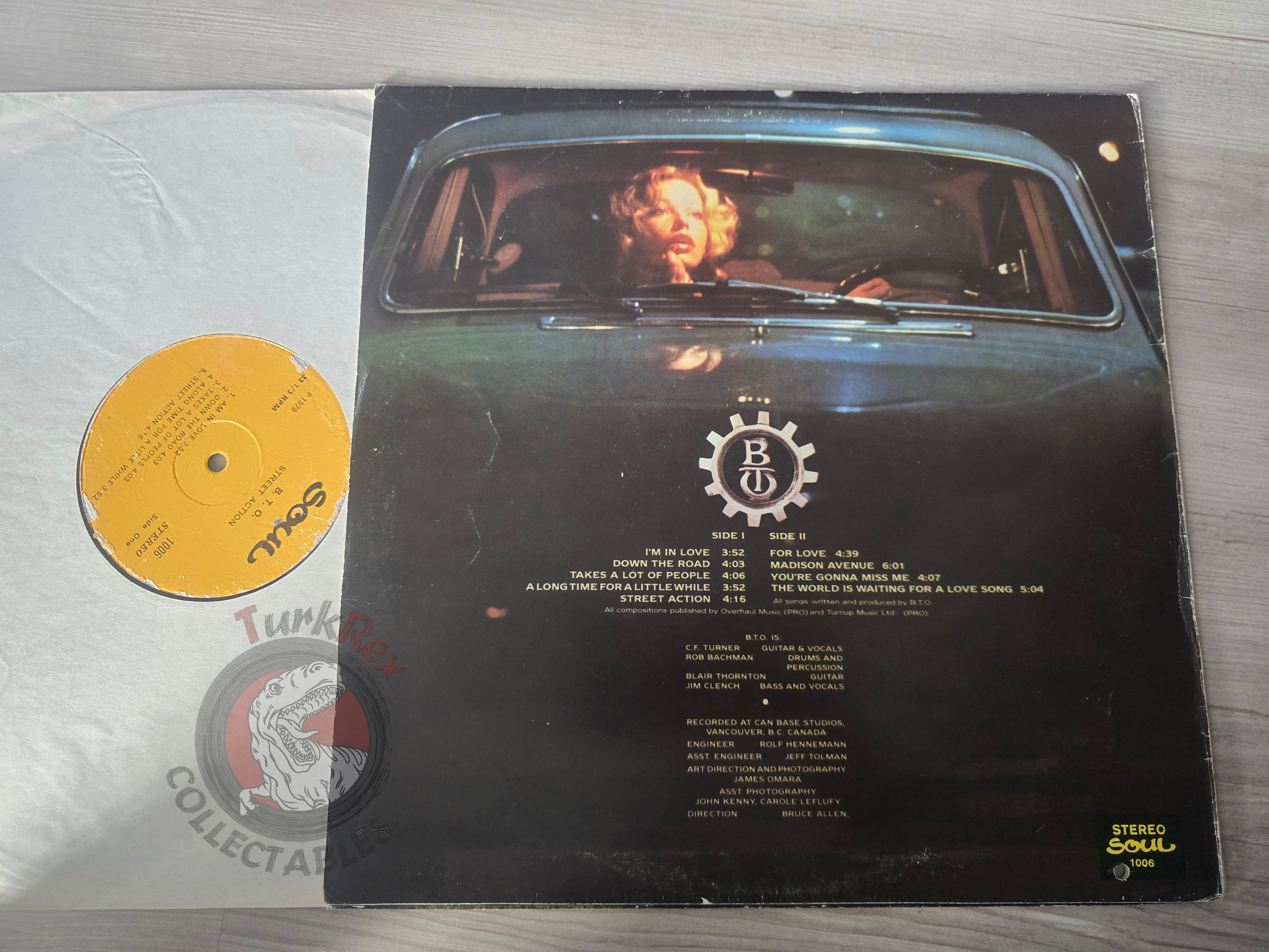 Bachman-Turner Overdrive B.T.O. – Street Action Turkish Pressing Vinyl Turkey Edition