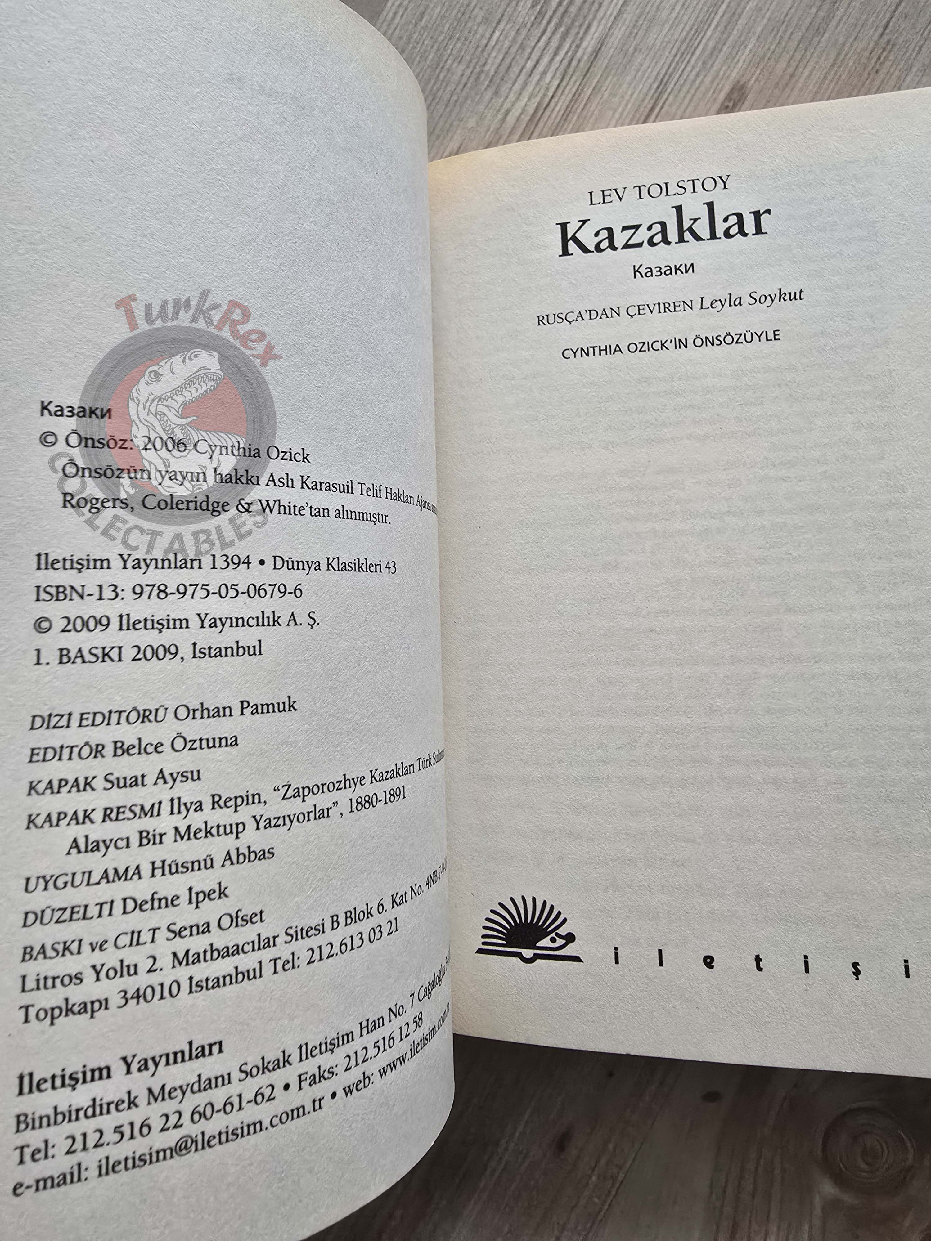 Leo Tolstoy –  The Cossacks 2009 Turkish Book Turkey
