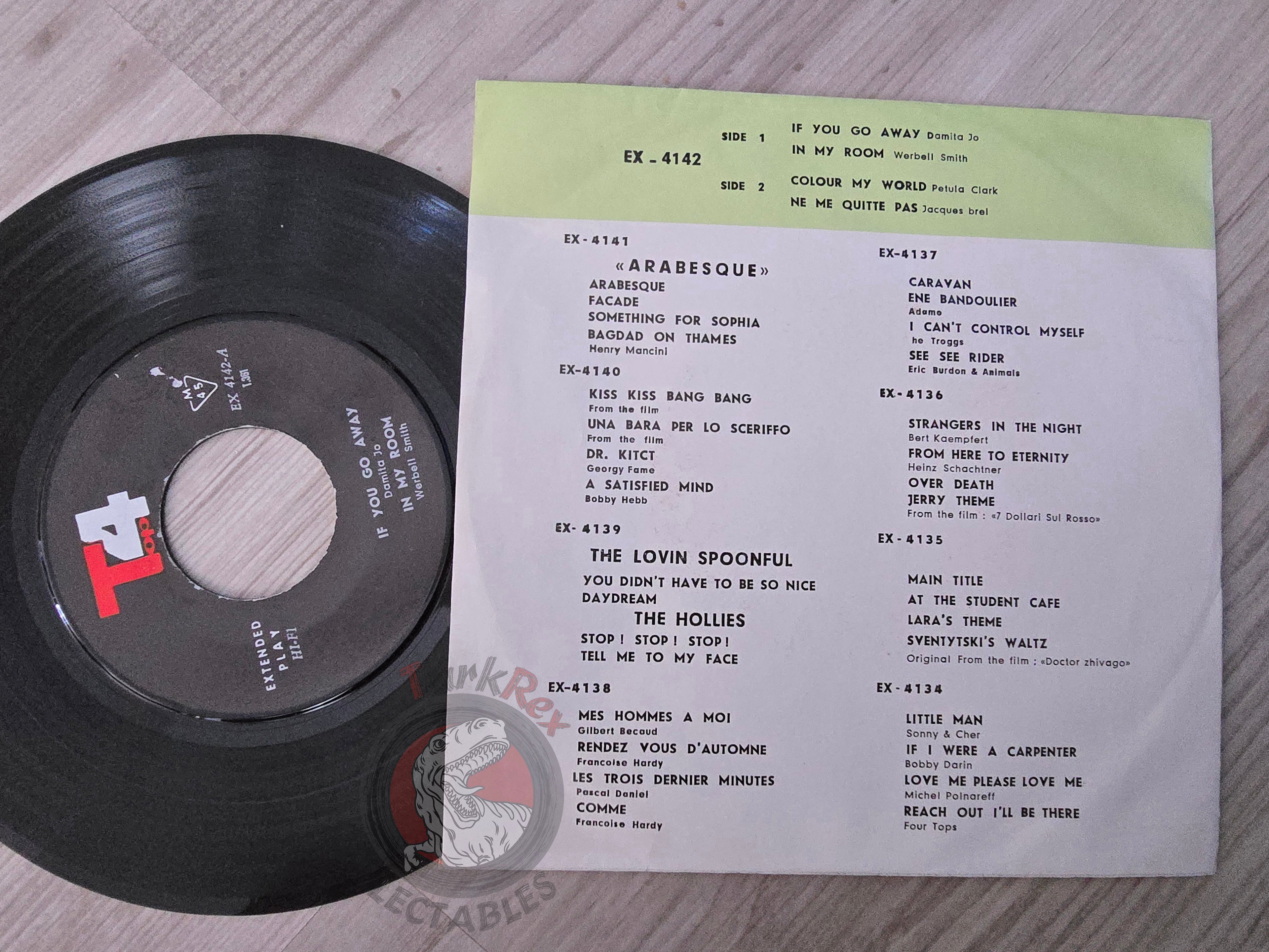 Petula Clark / Jacques Brel / Damita Jo / Verdelle Smith 7" Iran Pressing Vinyl Iranian Edition