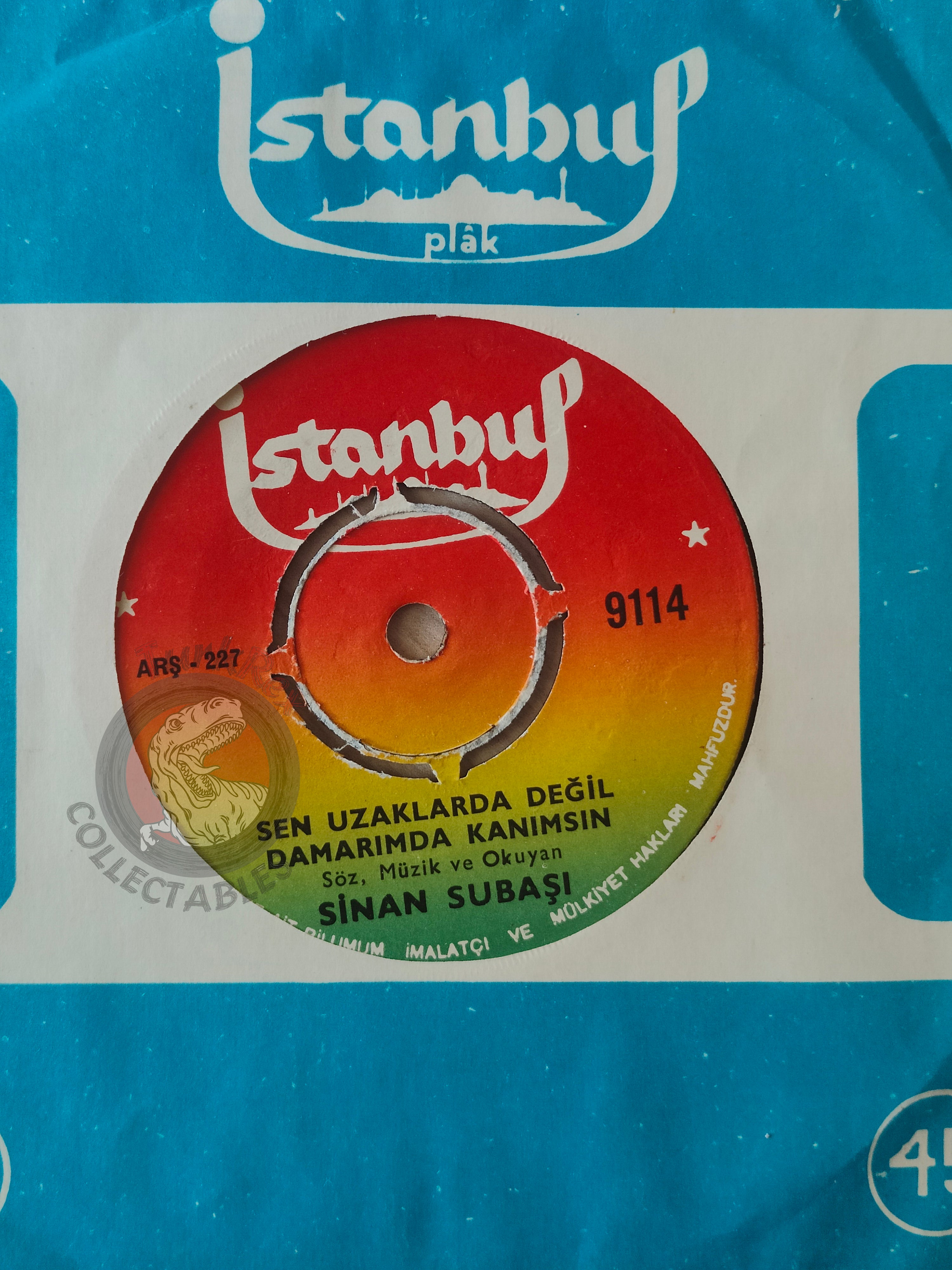 Sinan Subaşı – Sen Uzaklarda Değil Damarımda Kanımsın 7" Turkish Pressing Vinyl Turkey Edition