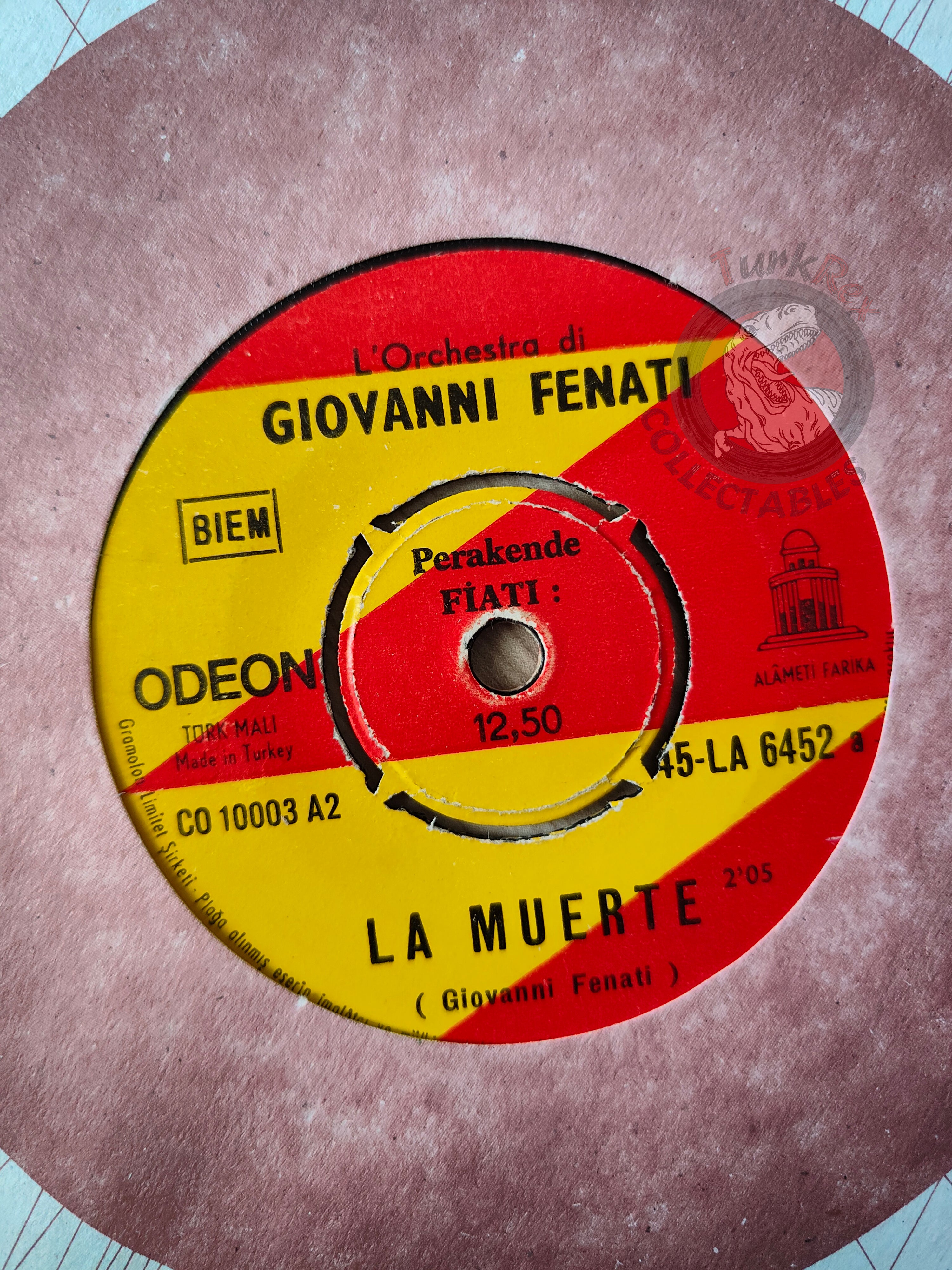 L'Orchestra di Giovanni Fenati – La Muerte 7" Turkish Pressing Vinyl Turkey Edition