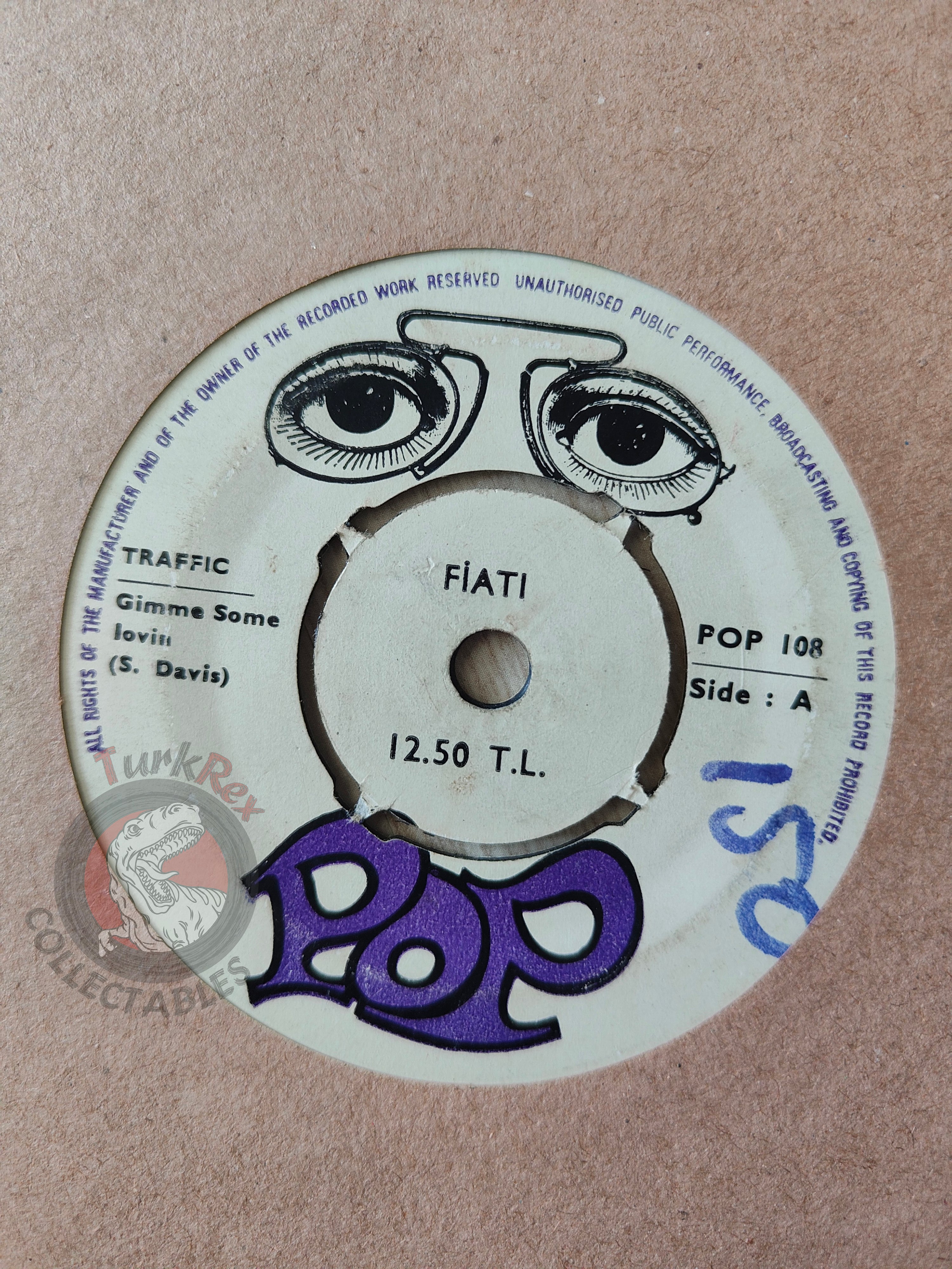 Traffic – Gimme Some Lovin' 7" Turkish Pressing Vinyl Turkey Edition 2