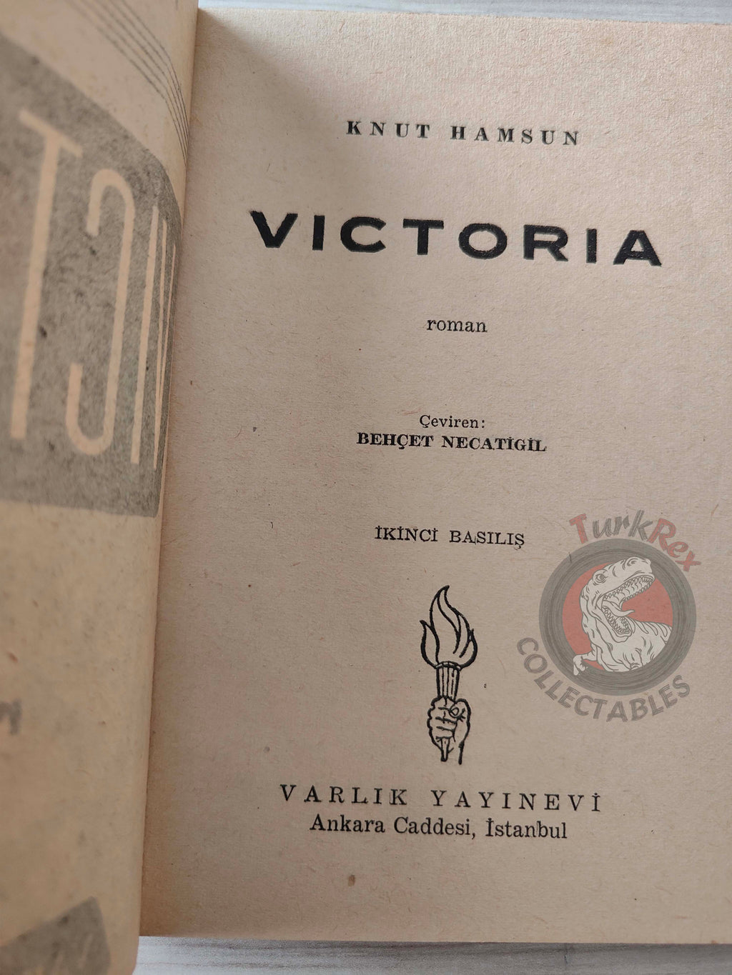 Knut Hamsun – Victoria 1957 Turkish Book Turkey