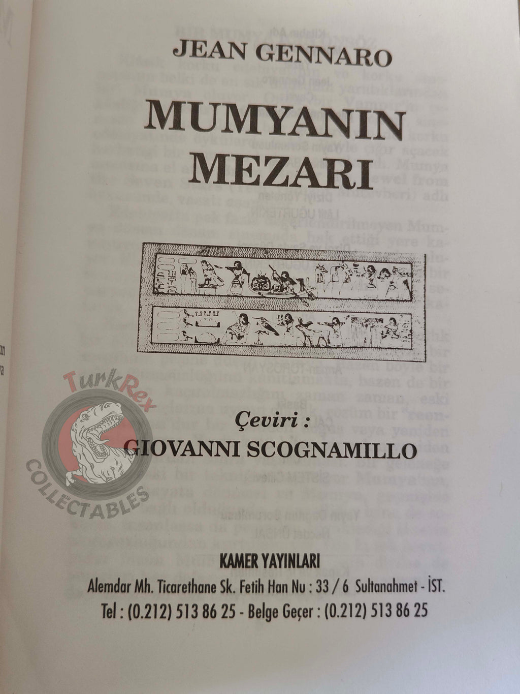 Jean Gennaro – Tomb of the Mummy 1999 1st Turkish Book Turkey