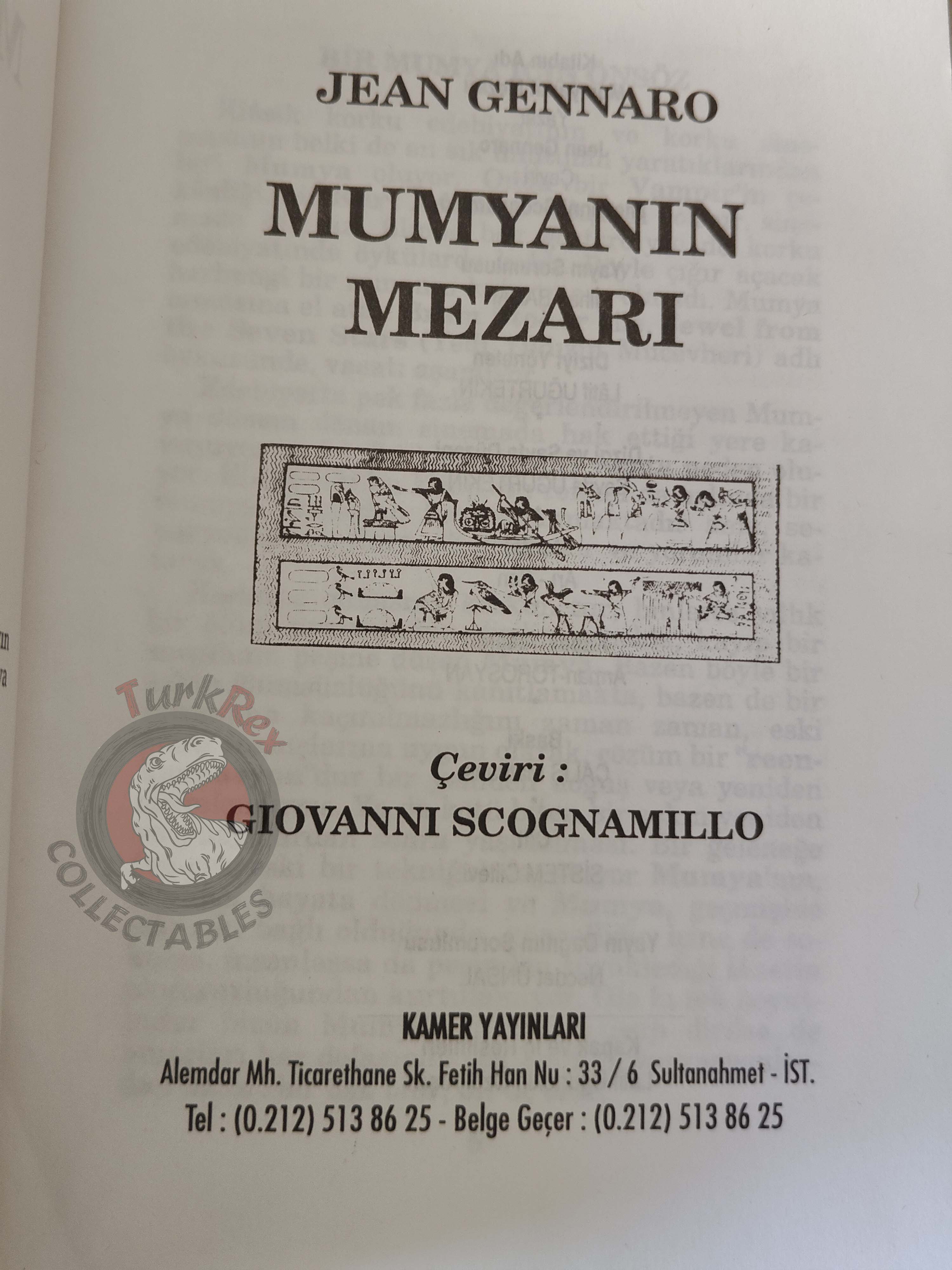 Jean Gennaro – Tomb of the Mummy 1999 1st Turkish Book Turkey