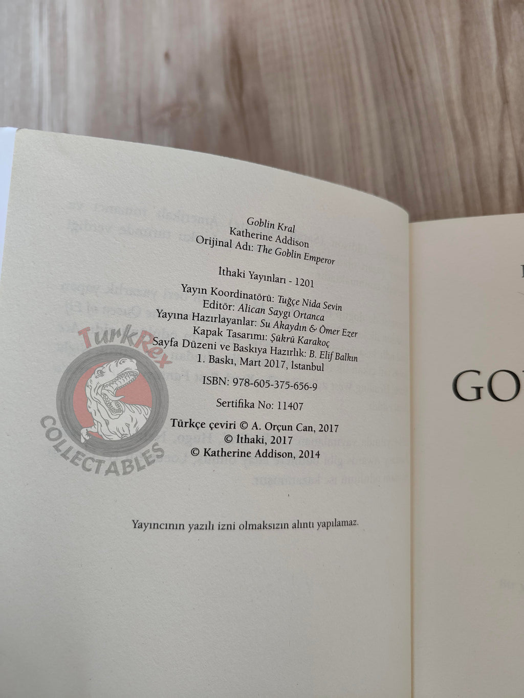 Katherine Addison – The Goblin Emperor 2017 1st Turkish Book Turkey