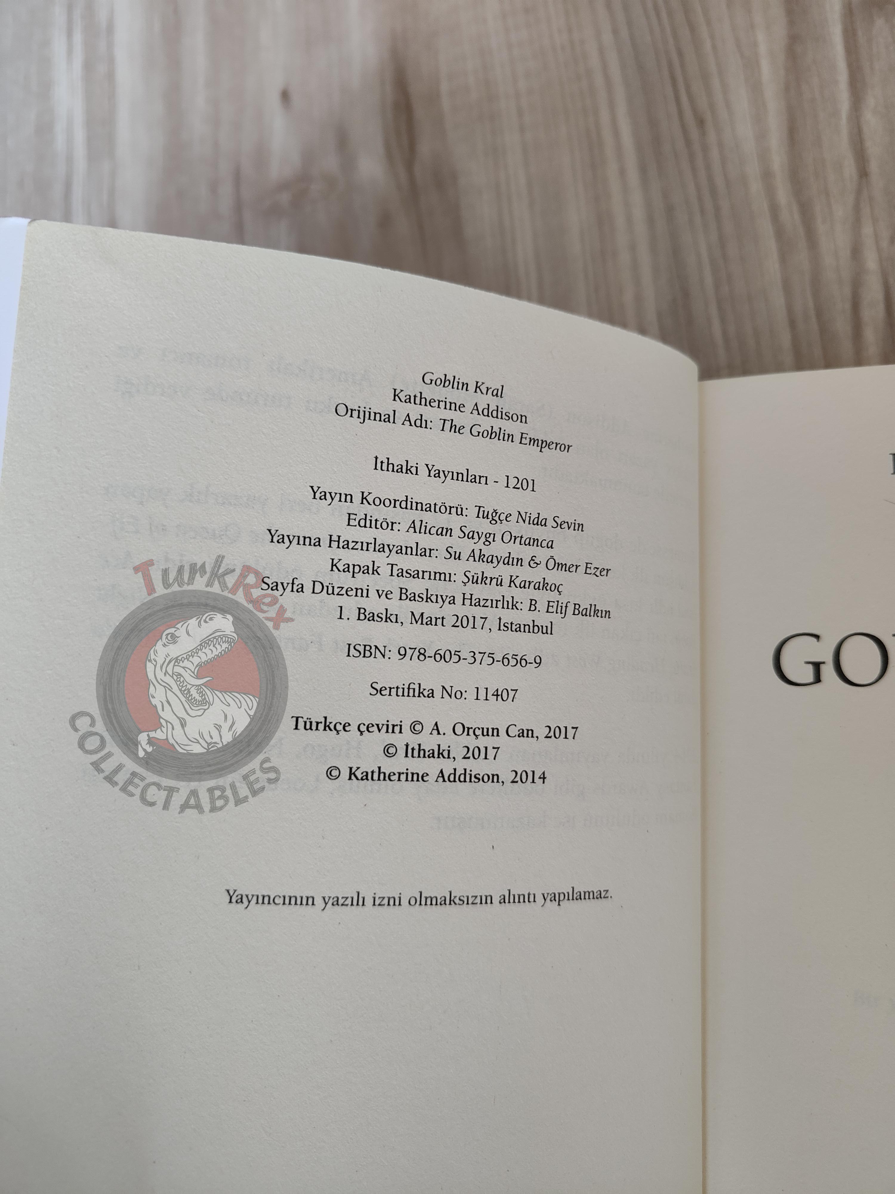 Katherine Addison – The Goblin Emperor 2017 1st Turkish Book Turkey