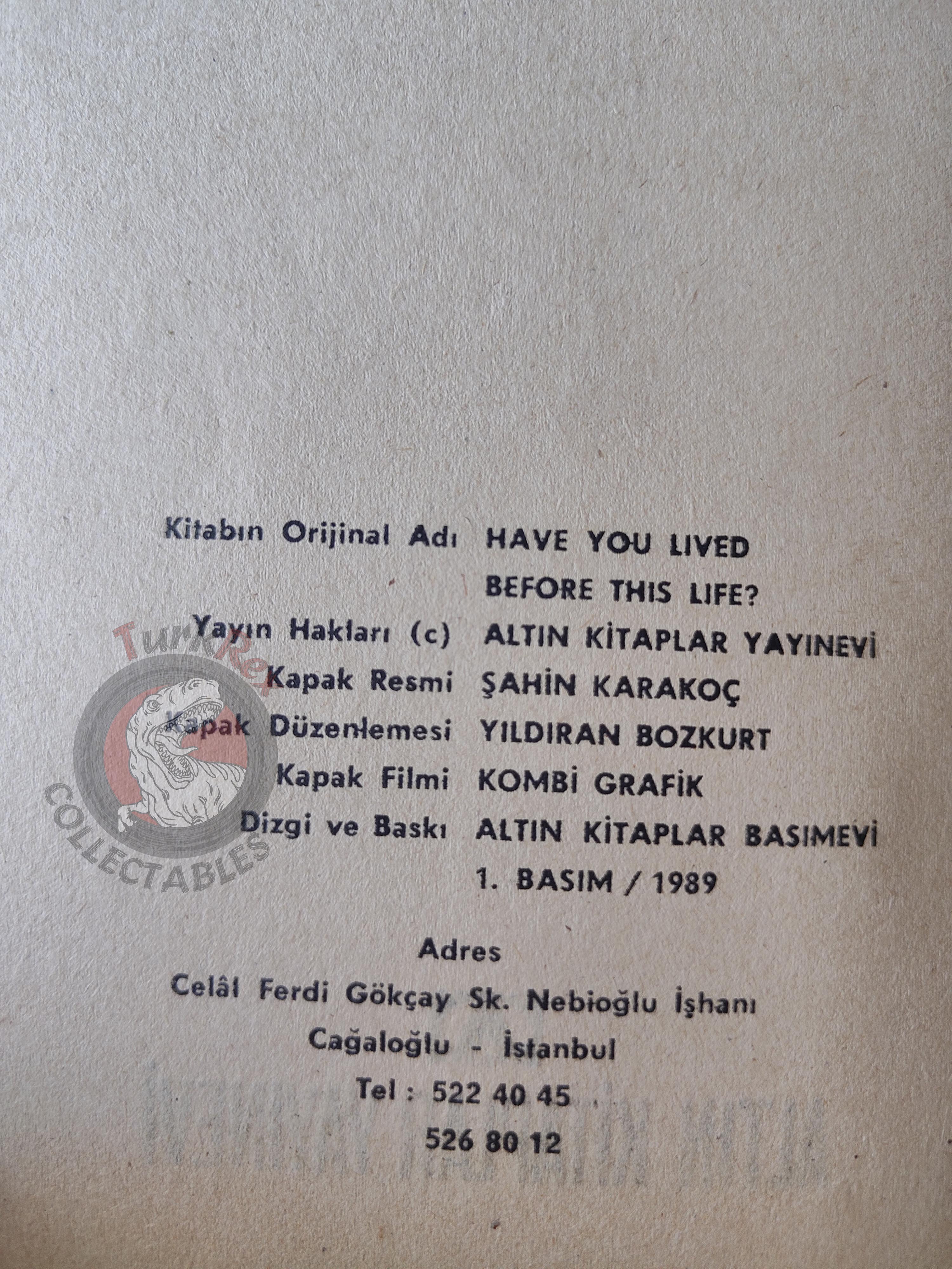 L. Ron Hubbard –  Have You Lived Before This Life? 1989 Turkish Book Turkey