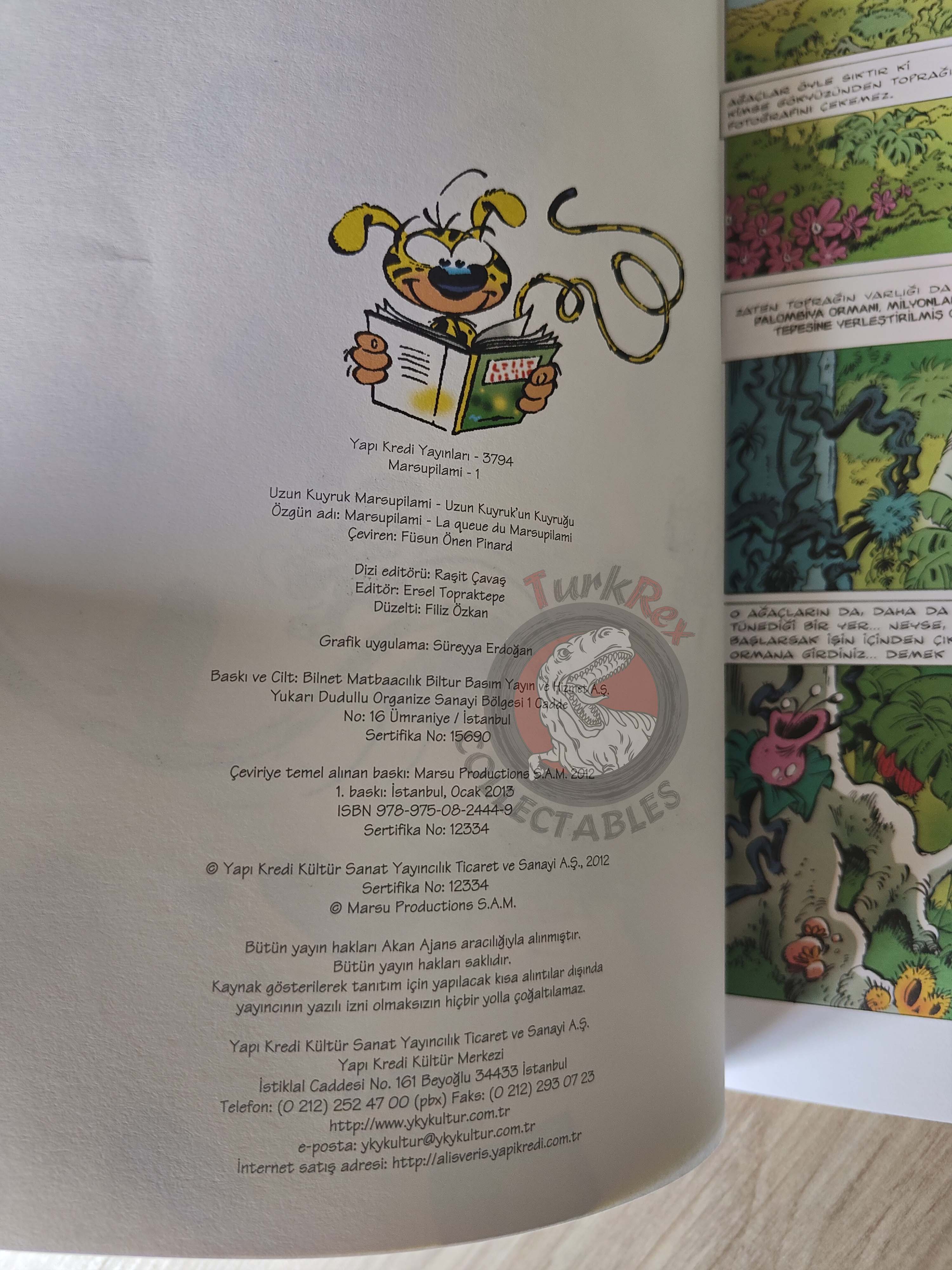Marsupilami #1 La queue du Marsupilami Turkish Comic Turkey