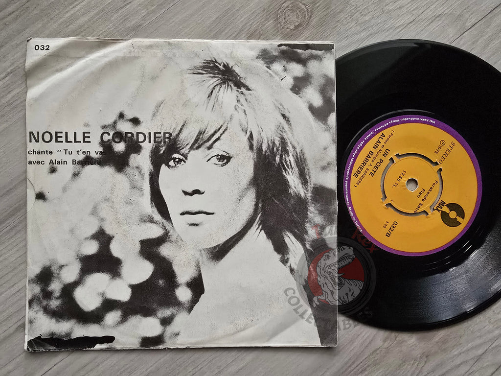 Alain Barriere - Noelle Cordier – Tu T'en Vas 7" Turkish Pressing Vinyl Turkey Edition
