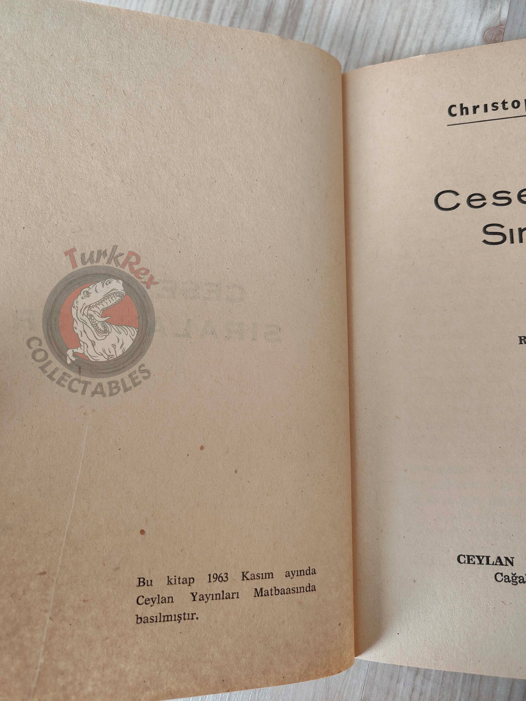Christopher Monig – The Burned Man 1963 1st Turkish Book Turkey Uniq