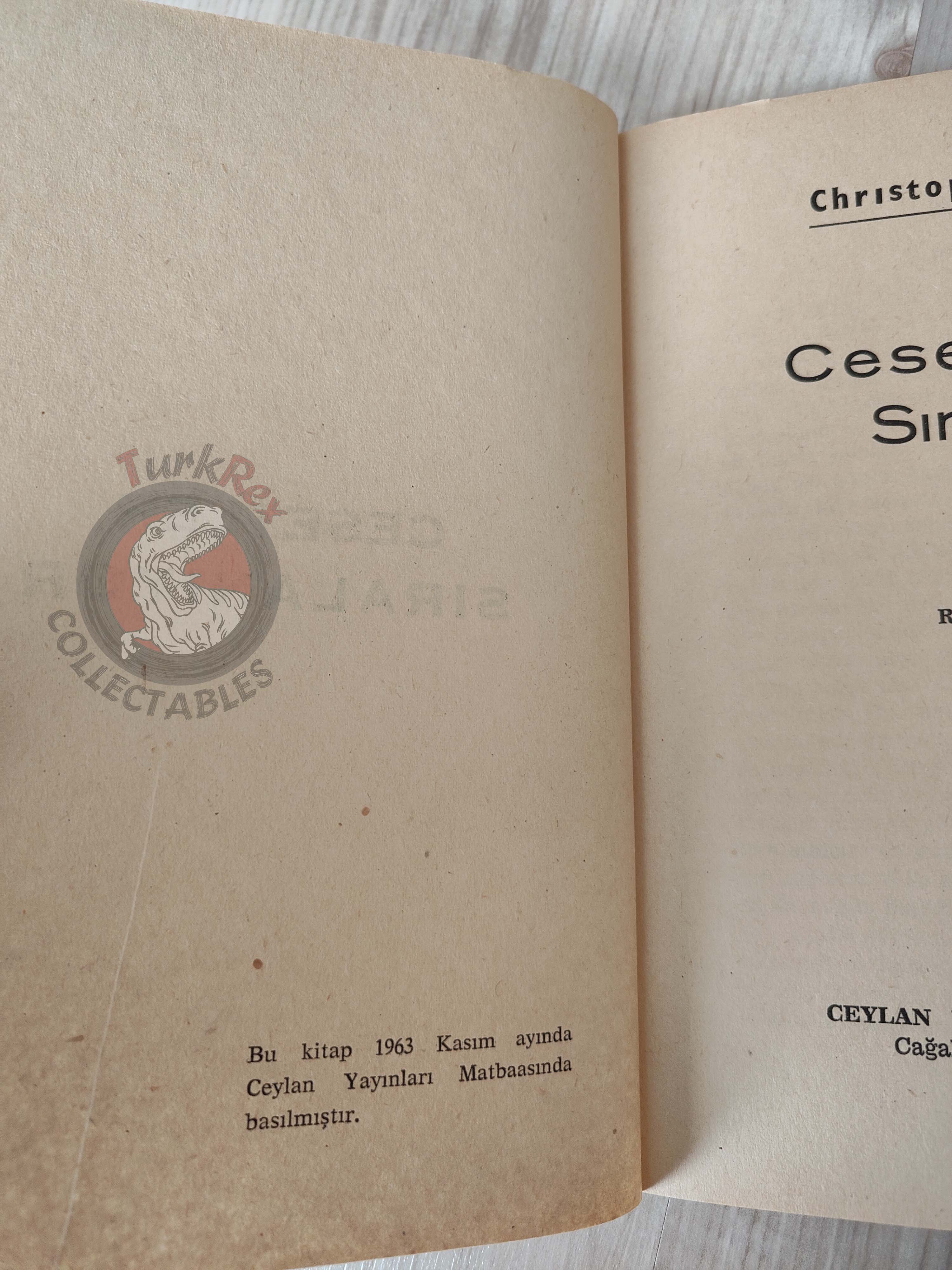 Christopher Monig – The Burned Man 1963 1st Turkish Book Turkey Uniq