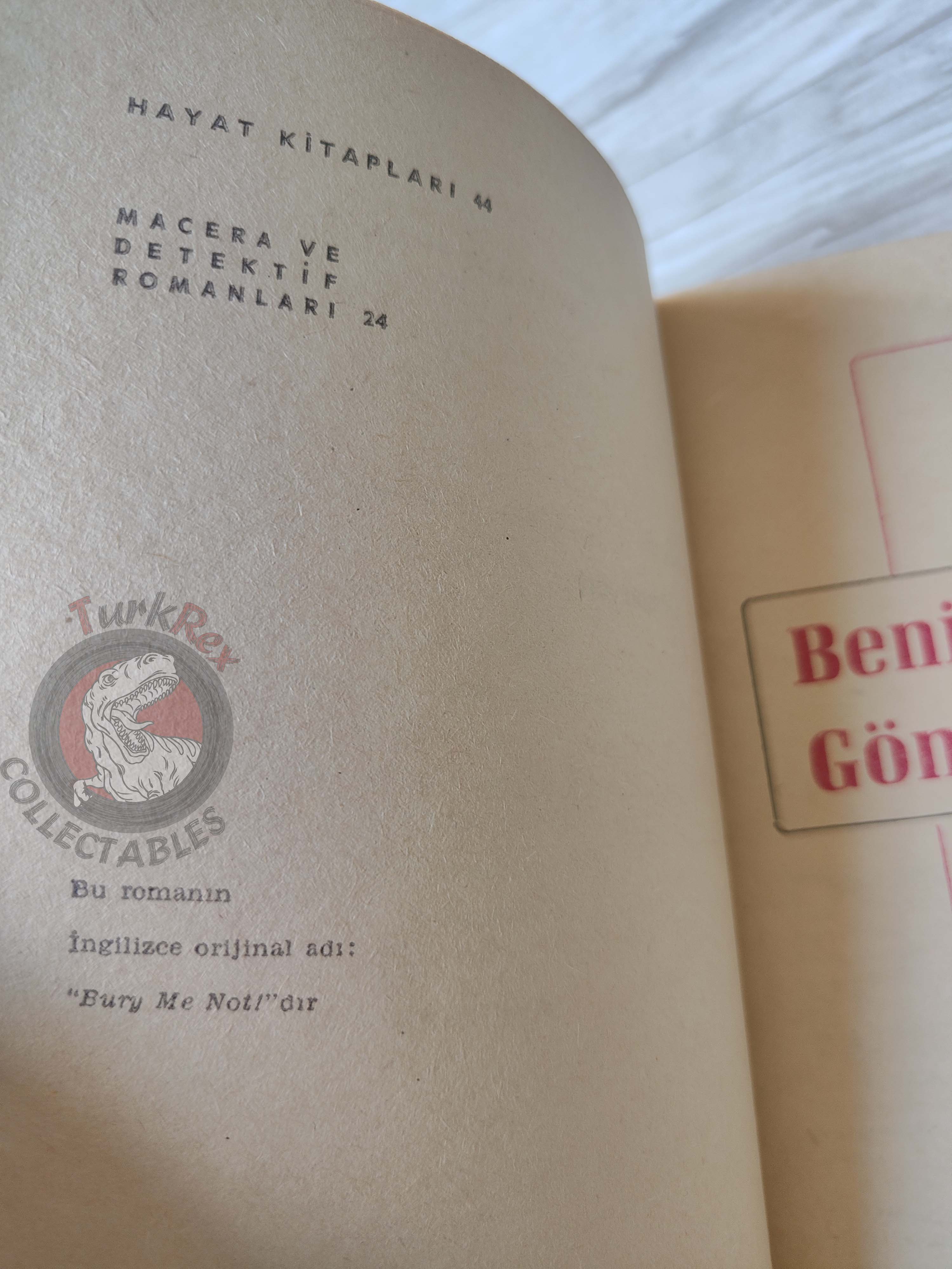 William Francis – Bury Me Not 1965 1st Turkish Book Turkey