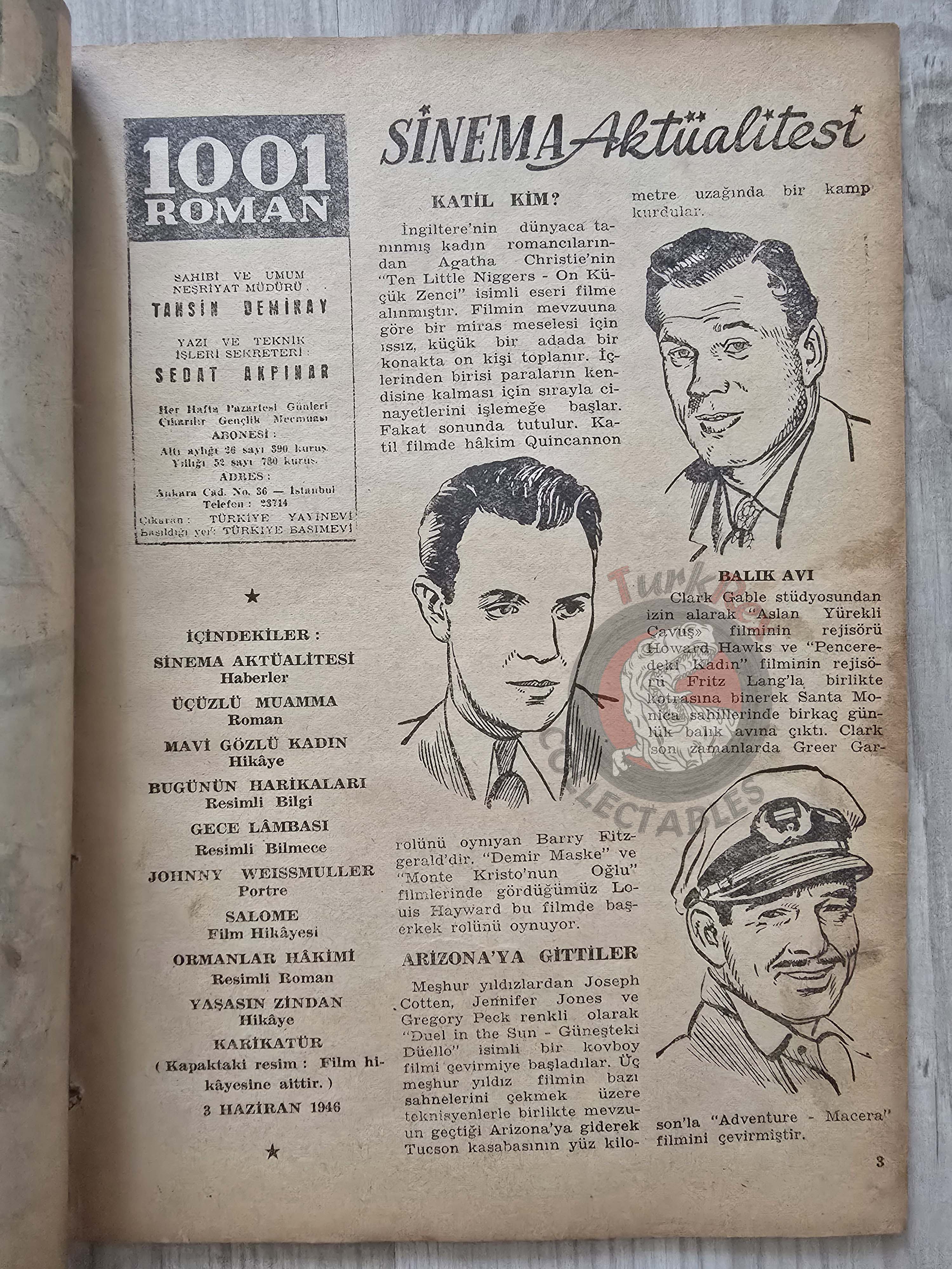 1001 Roman 1946 Jungle Jim Johnny Weissmuller Turkish Comic Turkey Salome Where She Danced