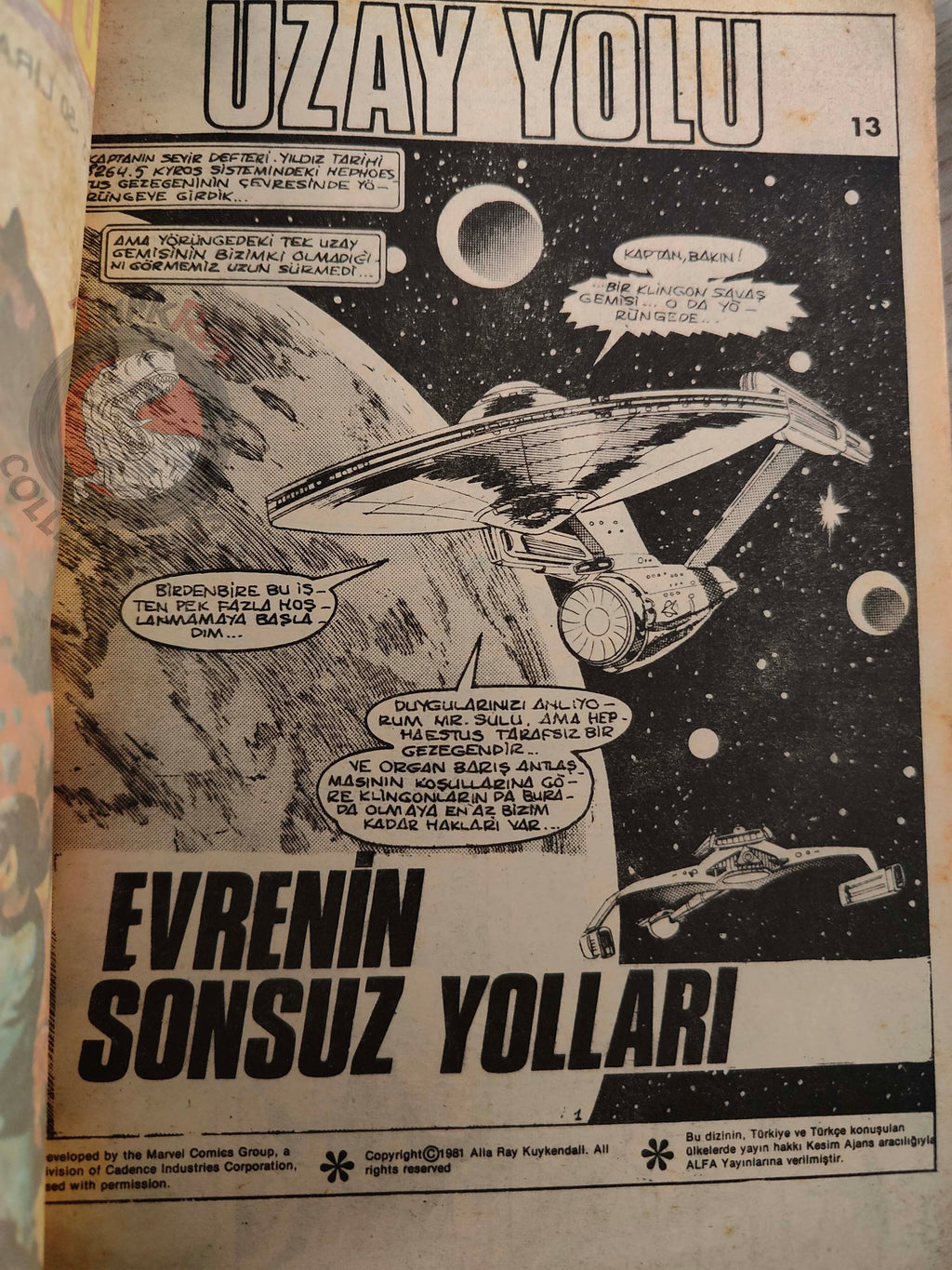 Star Trek Vol #5 1981 Turkish Comic Turkey Marvel #13 #14 #15