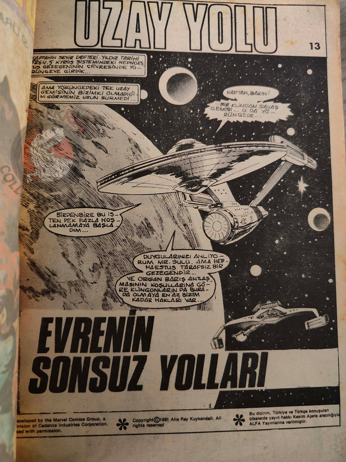 Star Trek Vol #5 1981 Turkish Comic Turkey Marvel #13 #14 #15