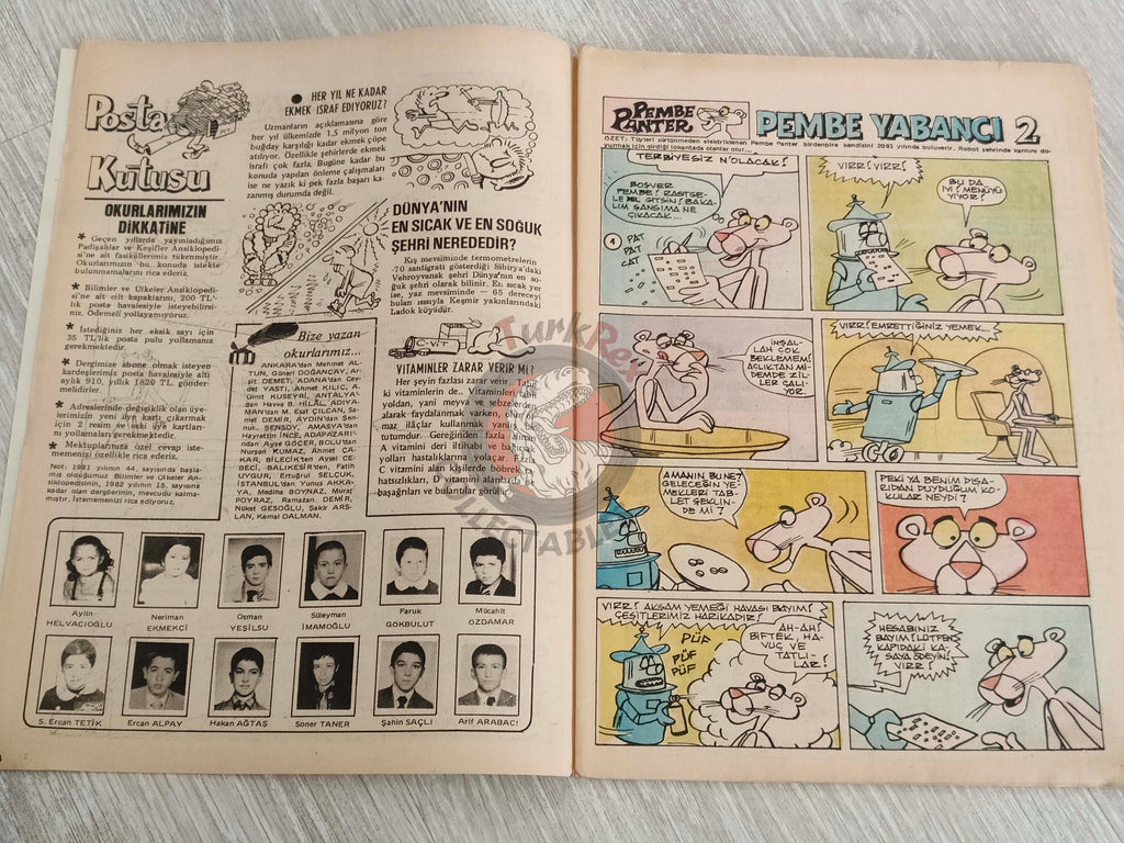 Tercüman Çocuk #46 1982 Turkish Comic Turkey Star Wars #29 Pink Panther Tounga