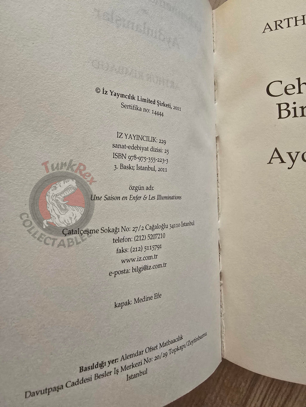Arthur Rimbaud – A Season in Hell 2011 Turkish Book Turkey