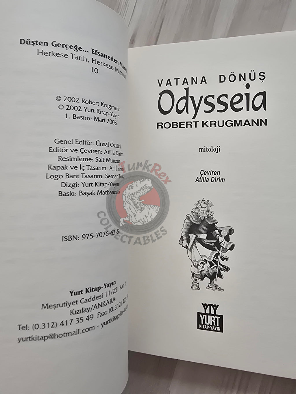 Odyssey – Robert Krugmann 2003 Turkish Book Turkey Illustrated by Turkish Artist