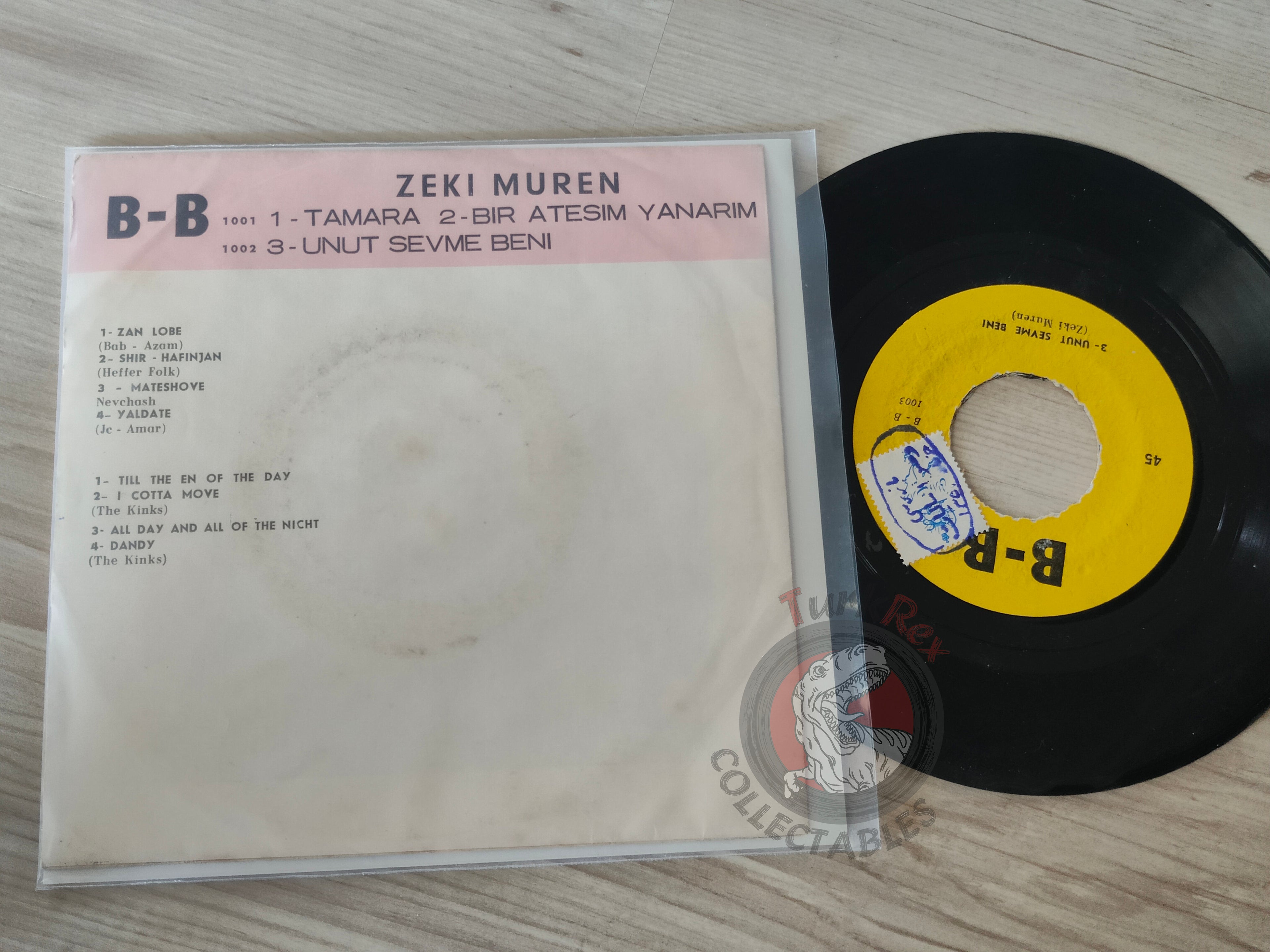 Zeki Müren – Tamara, Bir Ateşim Yanarım 7" Iran Pressing Vinyl Iranian Edition