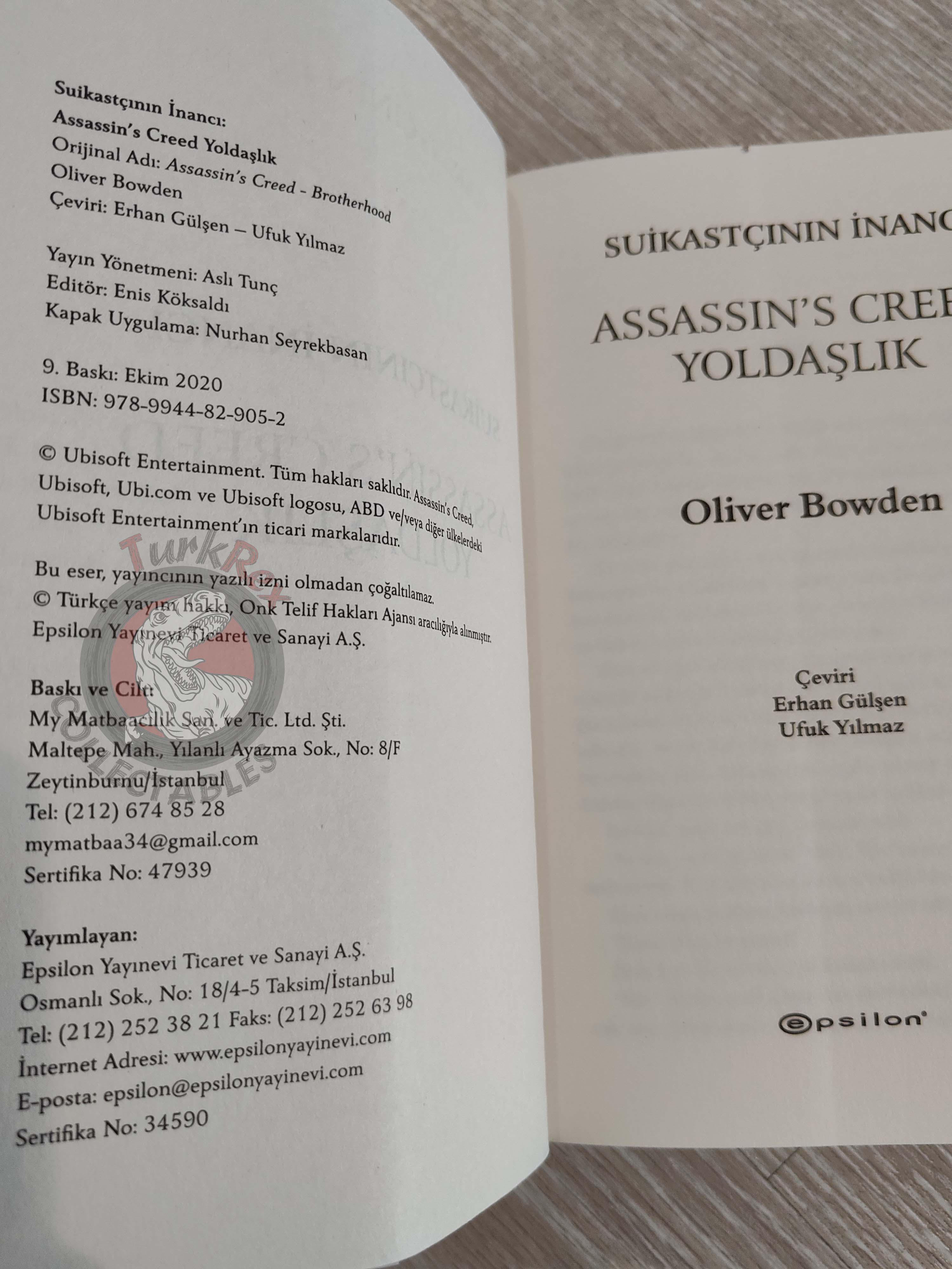 Oliver Bowden – Assassin’s Creed: Brotherhood 2020 Turkish Book Turkey