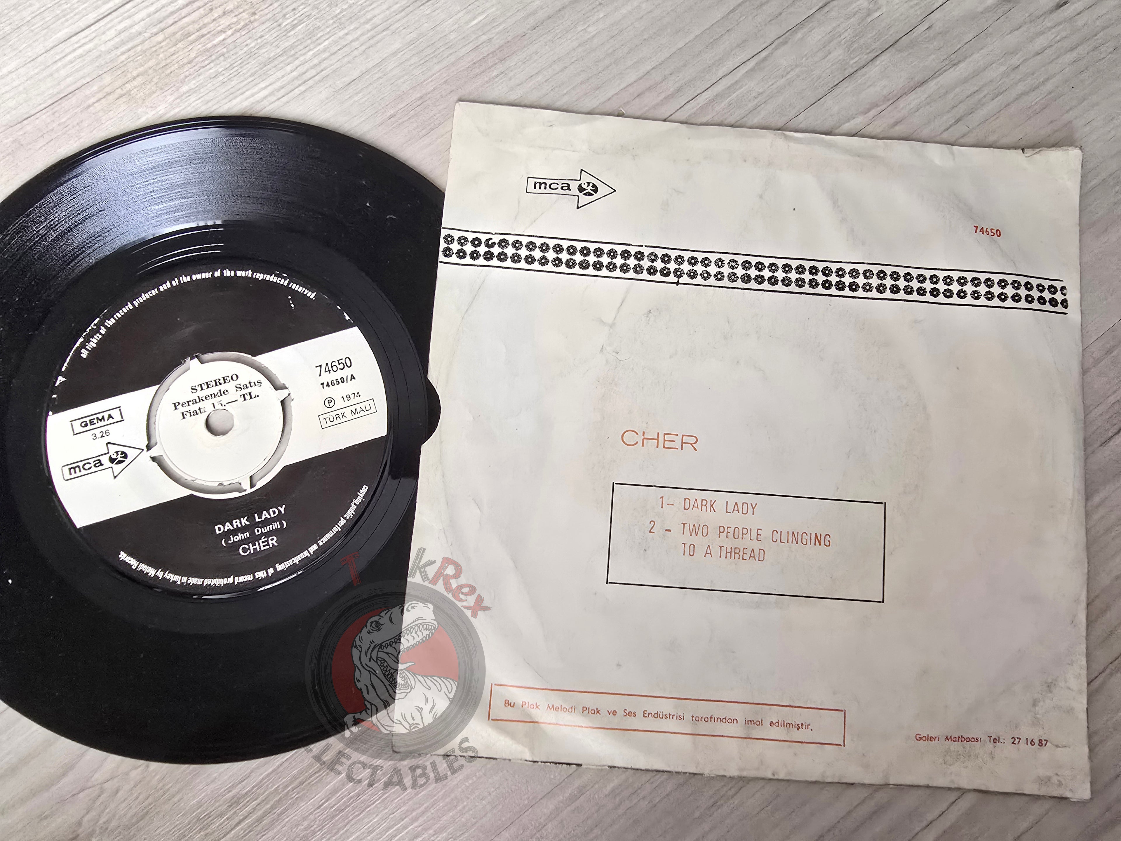 Cher - Dark Lady 7" Turkish Pressing Vinyl Turkey Edition