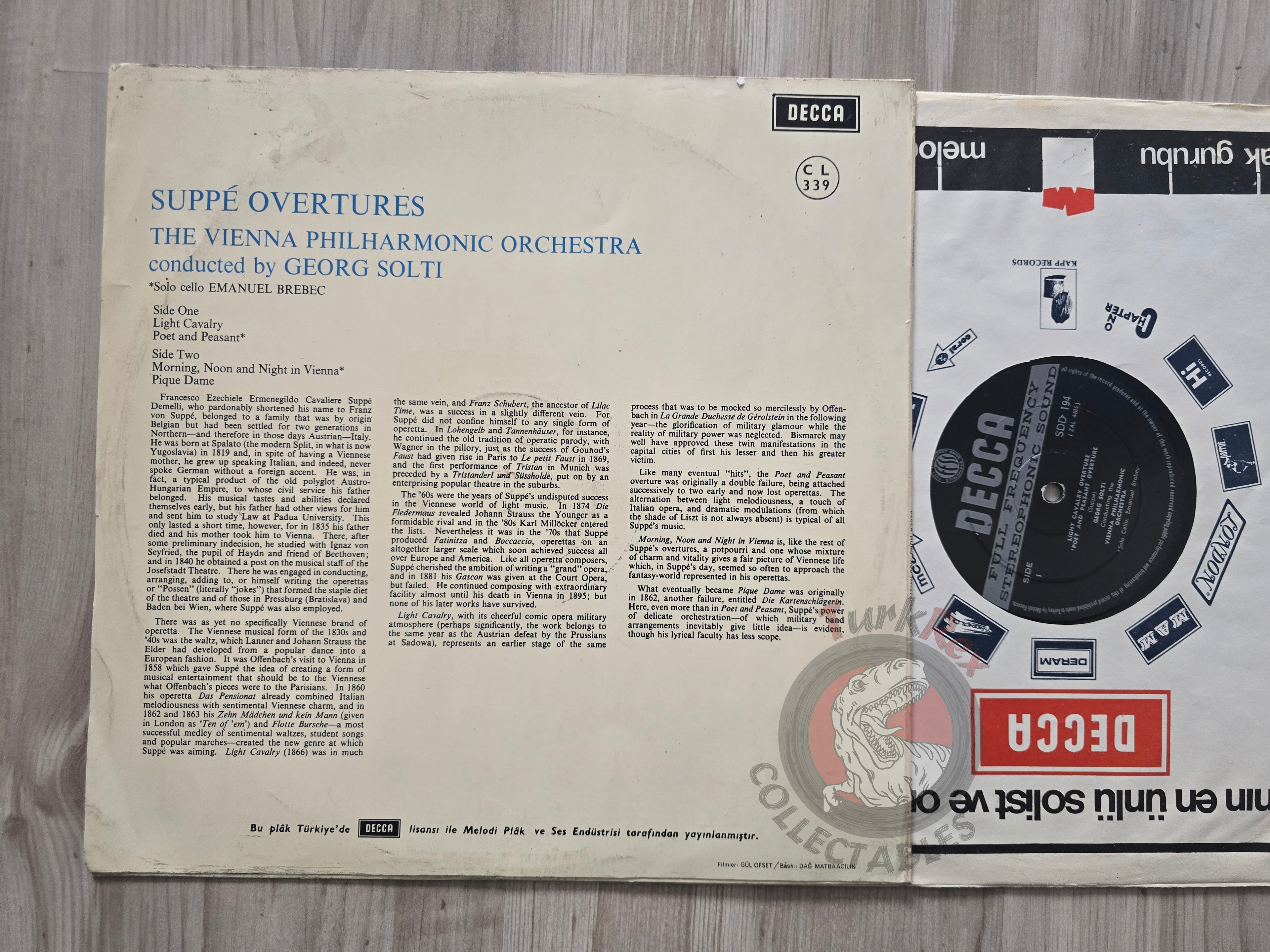 Suppé, Georg Solti – Overtures Turkish Pressing Vinyl Turkey Edition