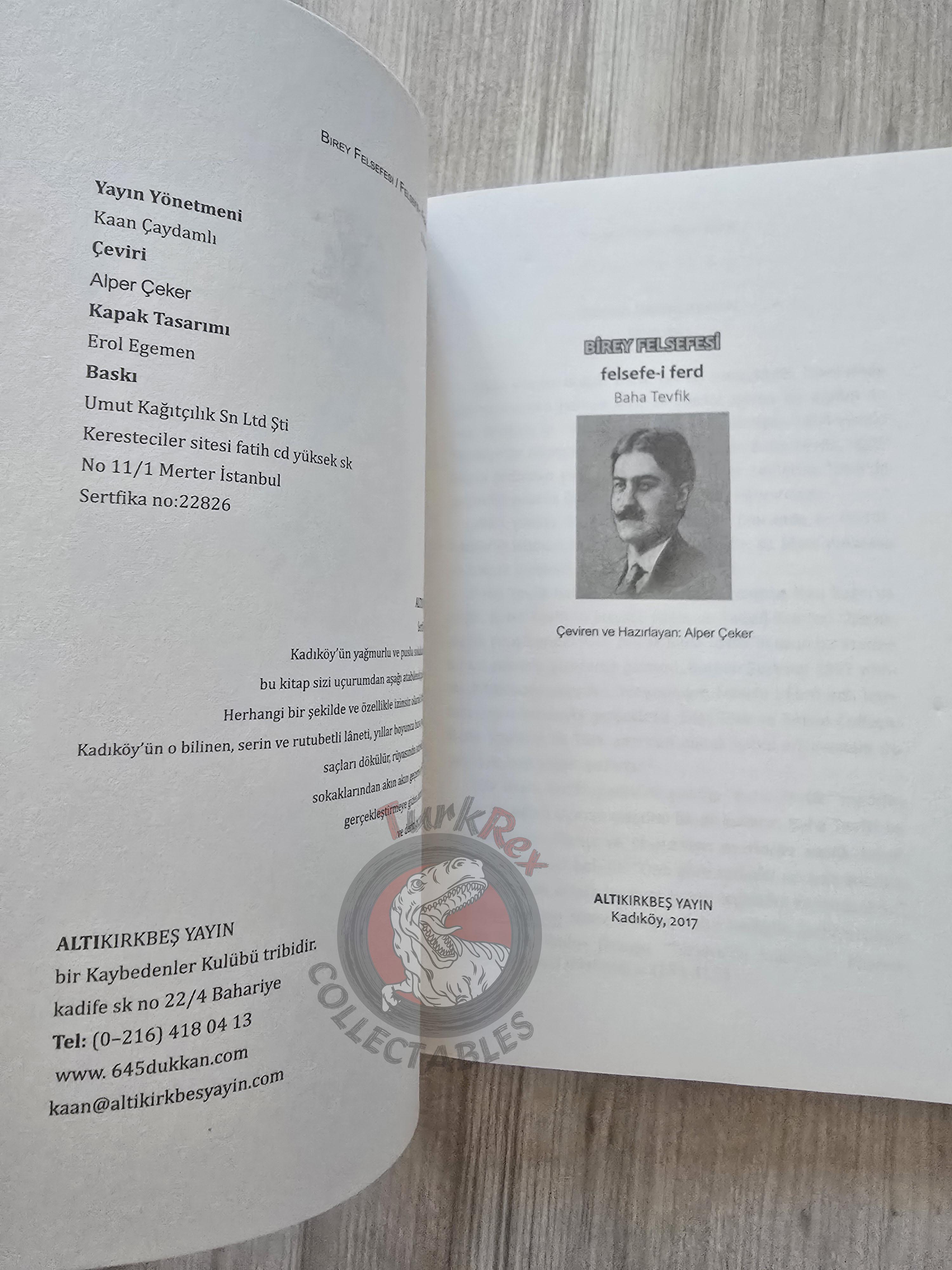 Individualist Philosophy: The Ottoman Version of Anarchism 2017 Turkish Book Turkey