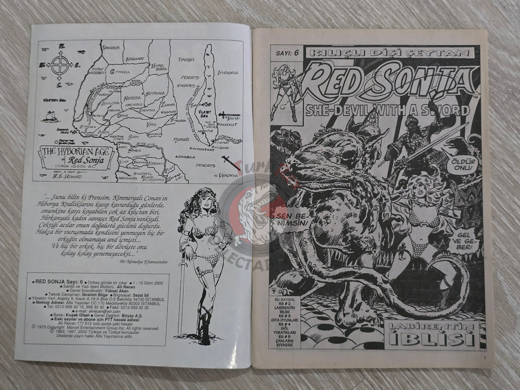 Red Sonja #6 2000 Turkish Comic Turkey vol 1 #2 #3 #4 #5