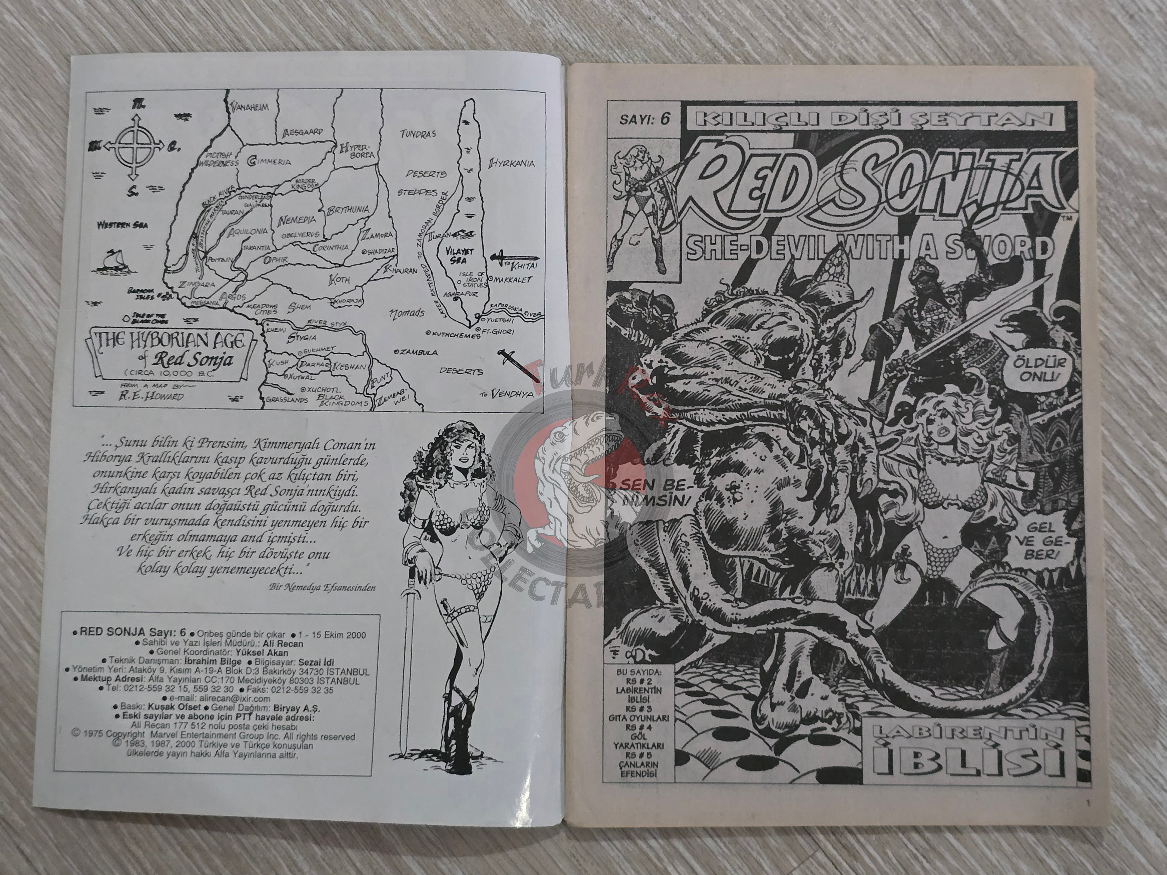 Red Sonja #6 2000 Turkish Comic Turkey vol 1 #2 #3 #4 #5