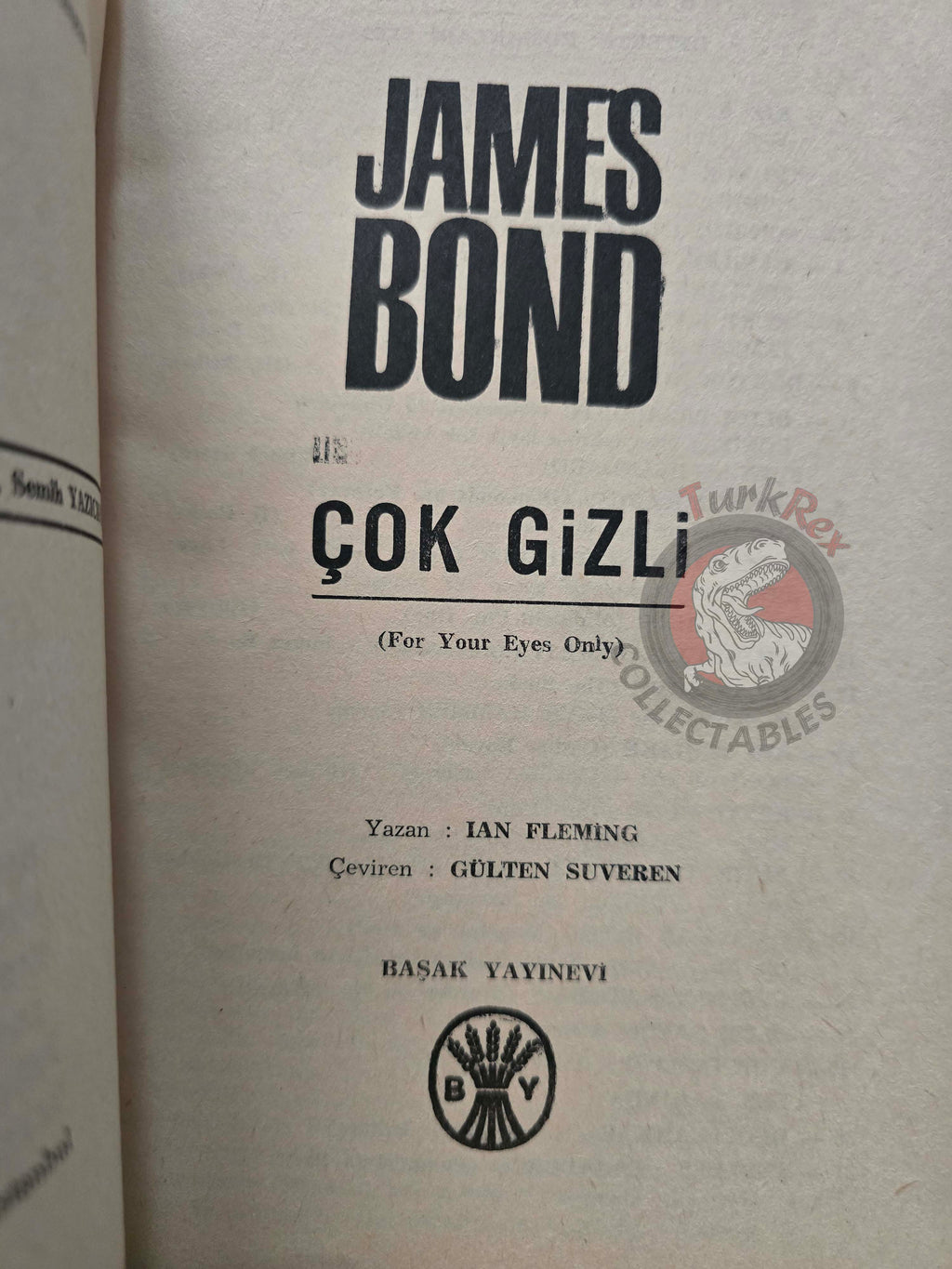 James Bond - For Your Eyes Only 1966 1st Turkish Book Turkey Ian Fleming