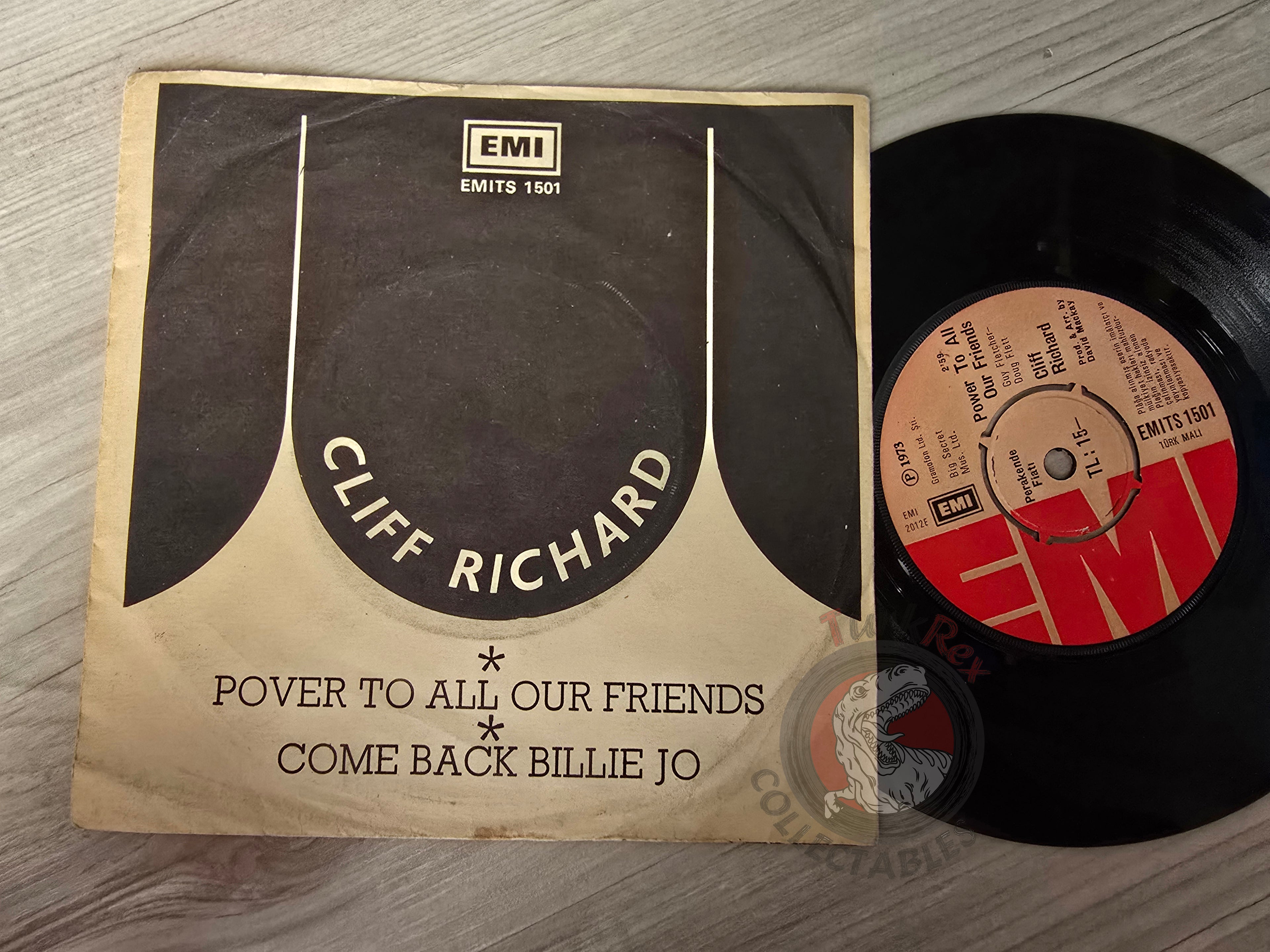 Cliff Richard – Power To All Our Friends 7" Turkish Pressing Vinyl Turkey Edition Shadows Eurovision