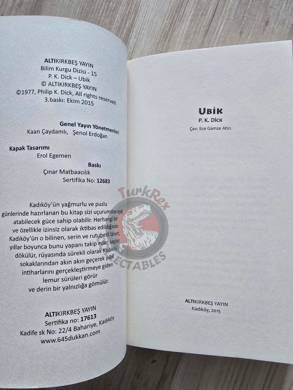 Philip K. Dick – Ubik 2015 Turkish Book Turkey