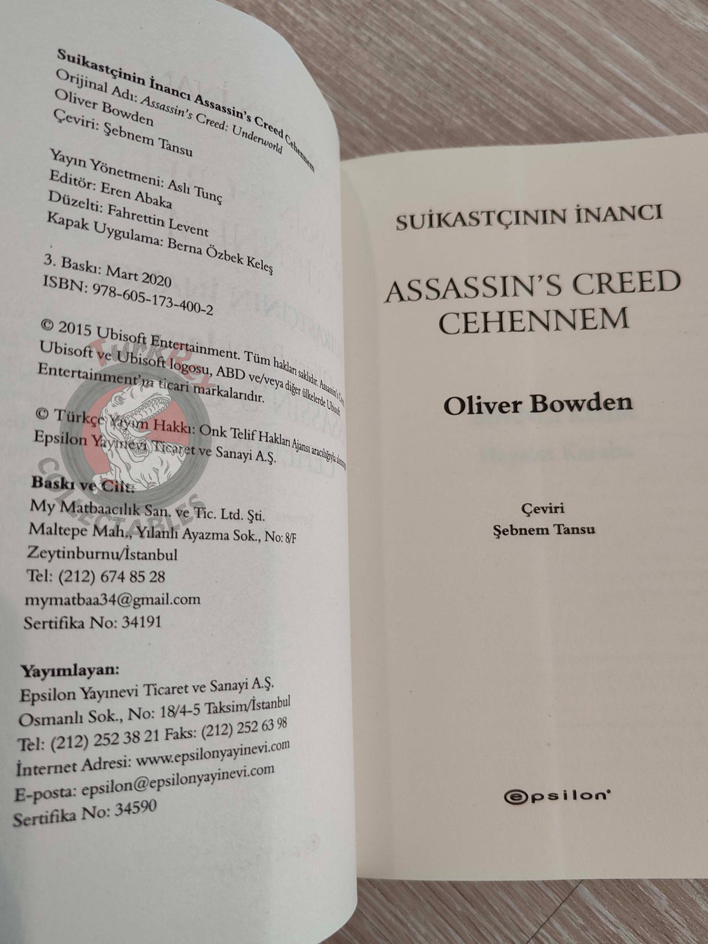 Oliver Bowden – Assassin’s Creed: Underworld 2020 Turkish Book Turkey