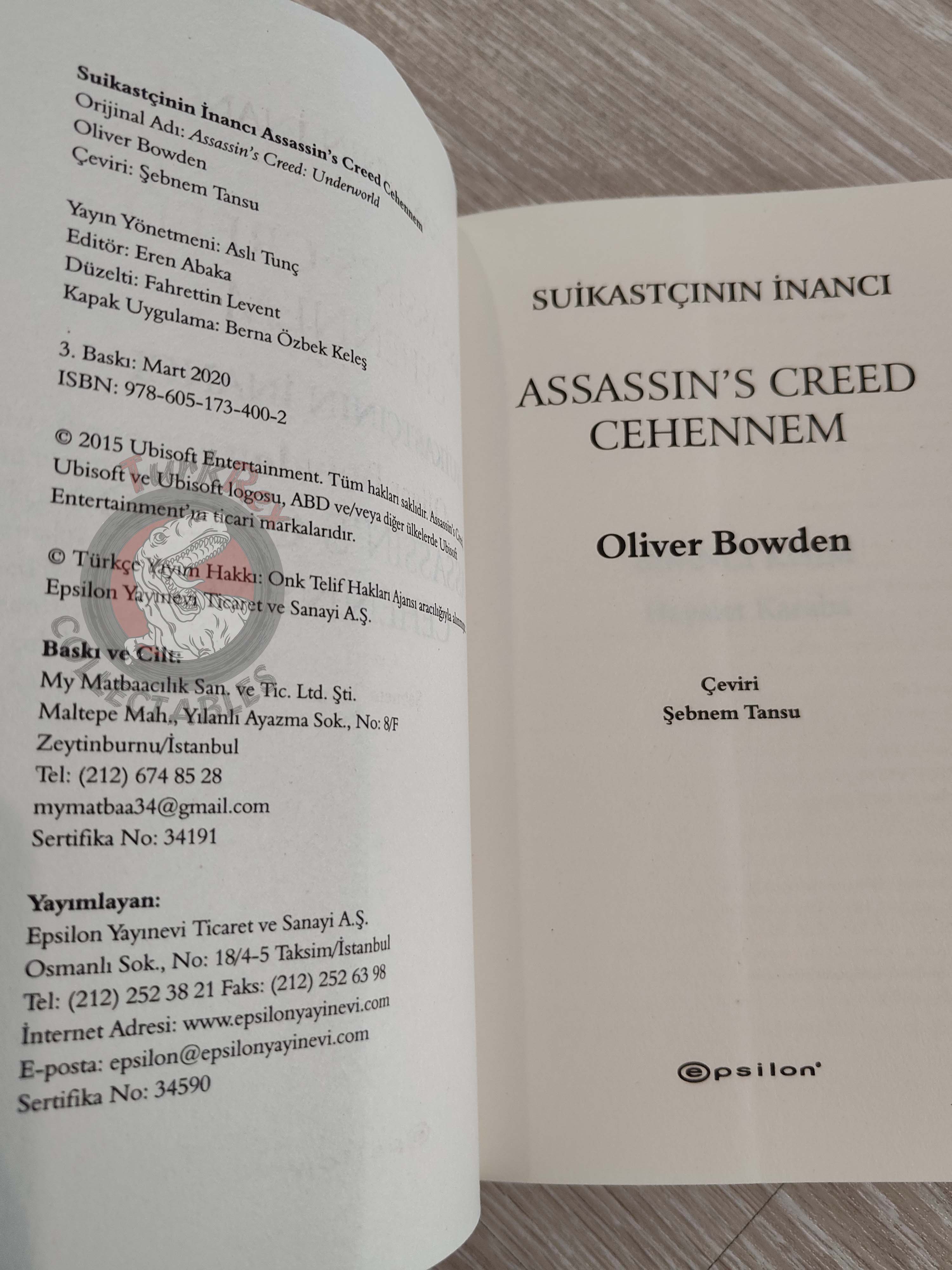 Oliver Bowden – Assassin’s Creed: Underworld 2020 Turkish Book Turkey