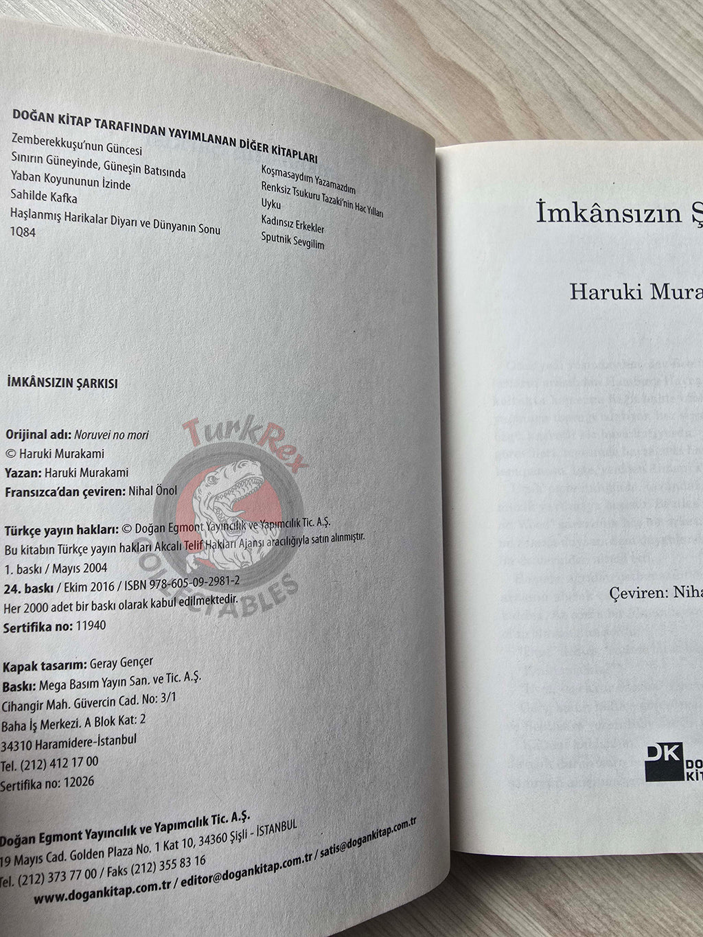 Haruki Murakami – Norwegian Wood 2016 Turkish Book Turkey