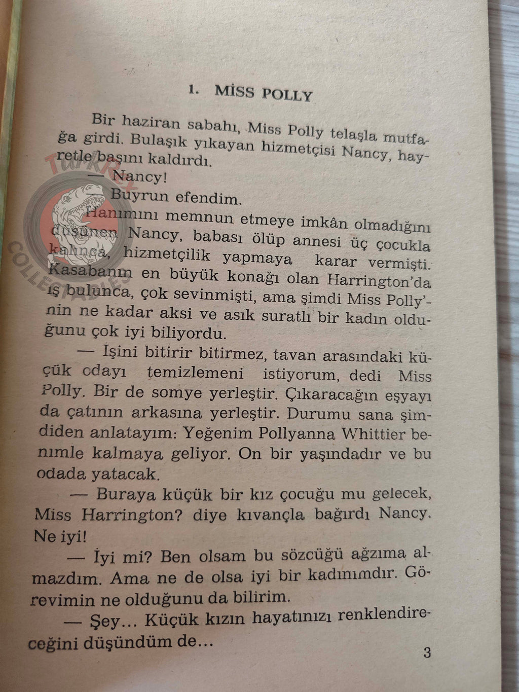 Eleanor H. Porter – Pollyanna 1979 Turkish Book Turkey