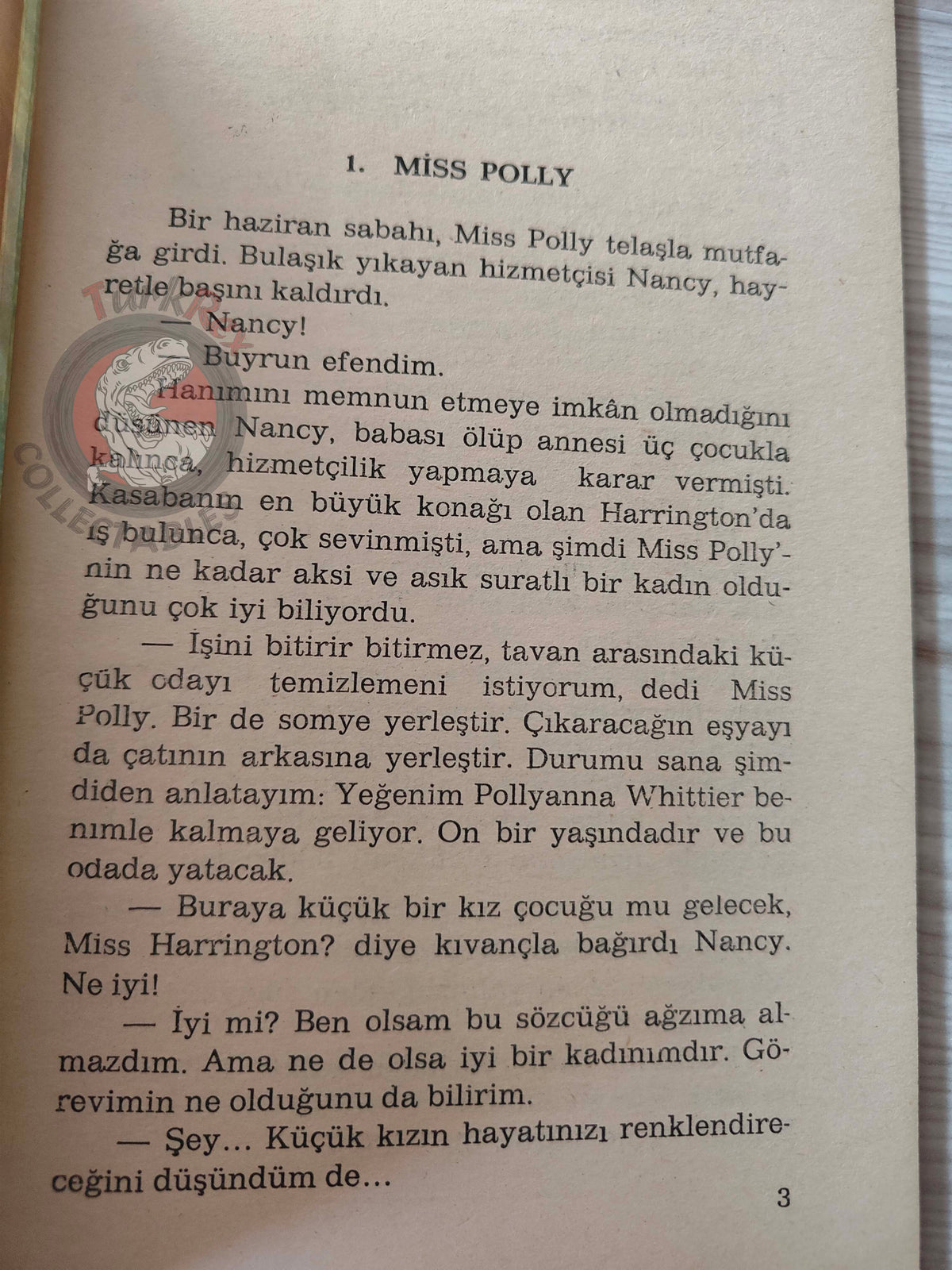 Eleanor H. Porter – Pollyanna 1979 Turkish Book Turkey