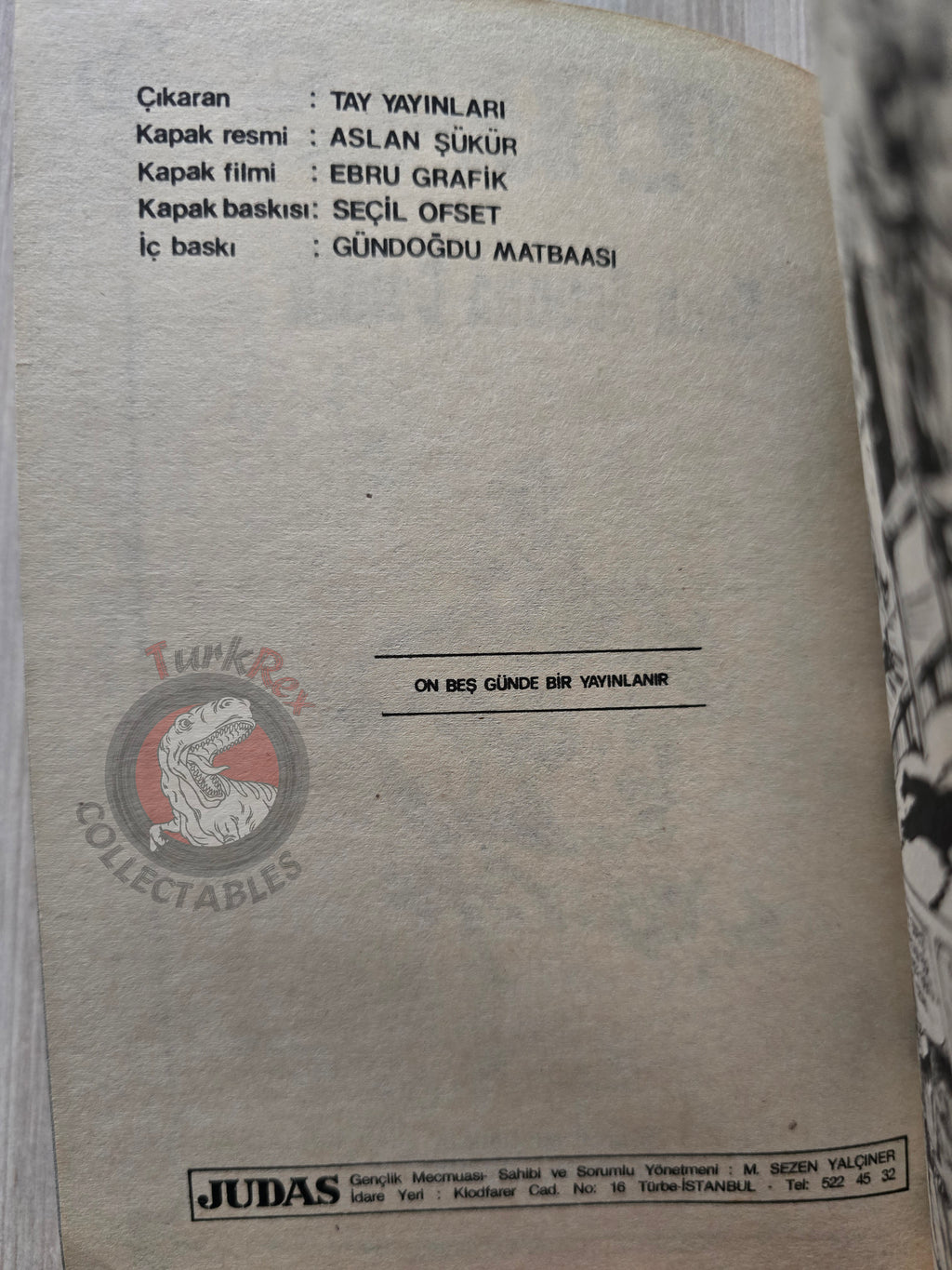 Judas #6 Turkish Edition Comic Turkey La pista insanguinata #3