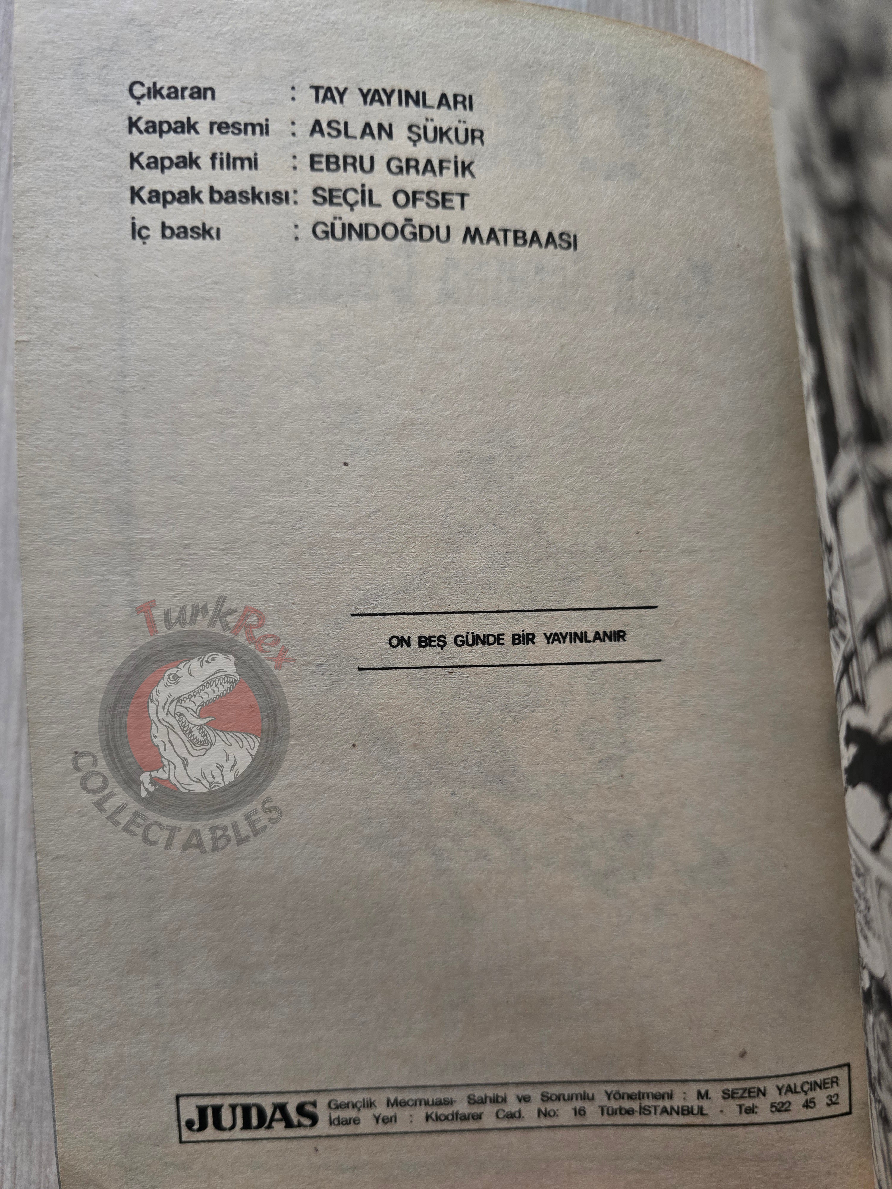 Judas #6 Turkish Edition Comic Turkey La pista insanguinata #3