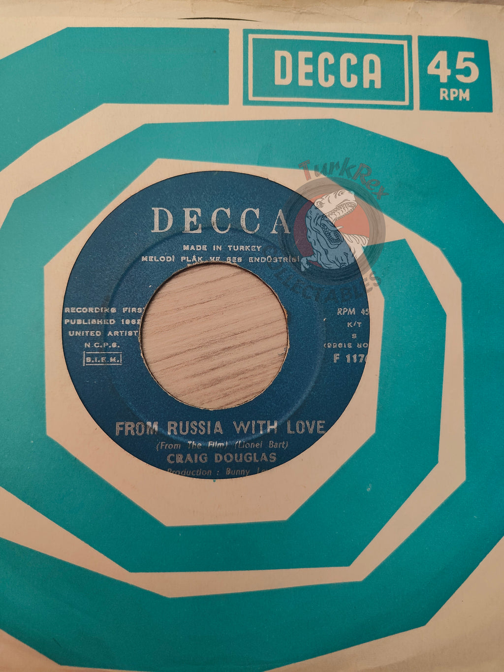 Craig Douglas – From Russia With Love 7" Turkish Pressing Vinyl Turkey Edition