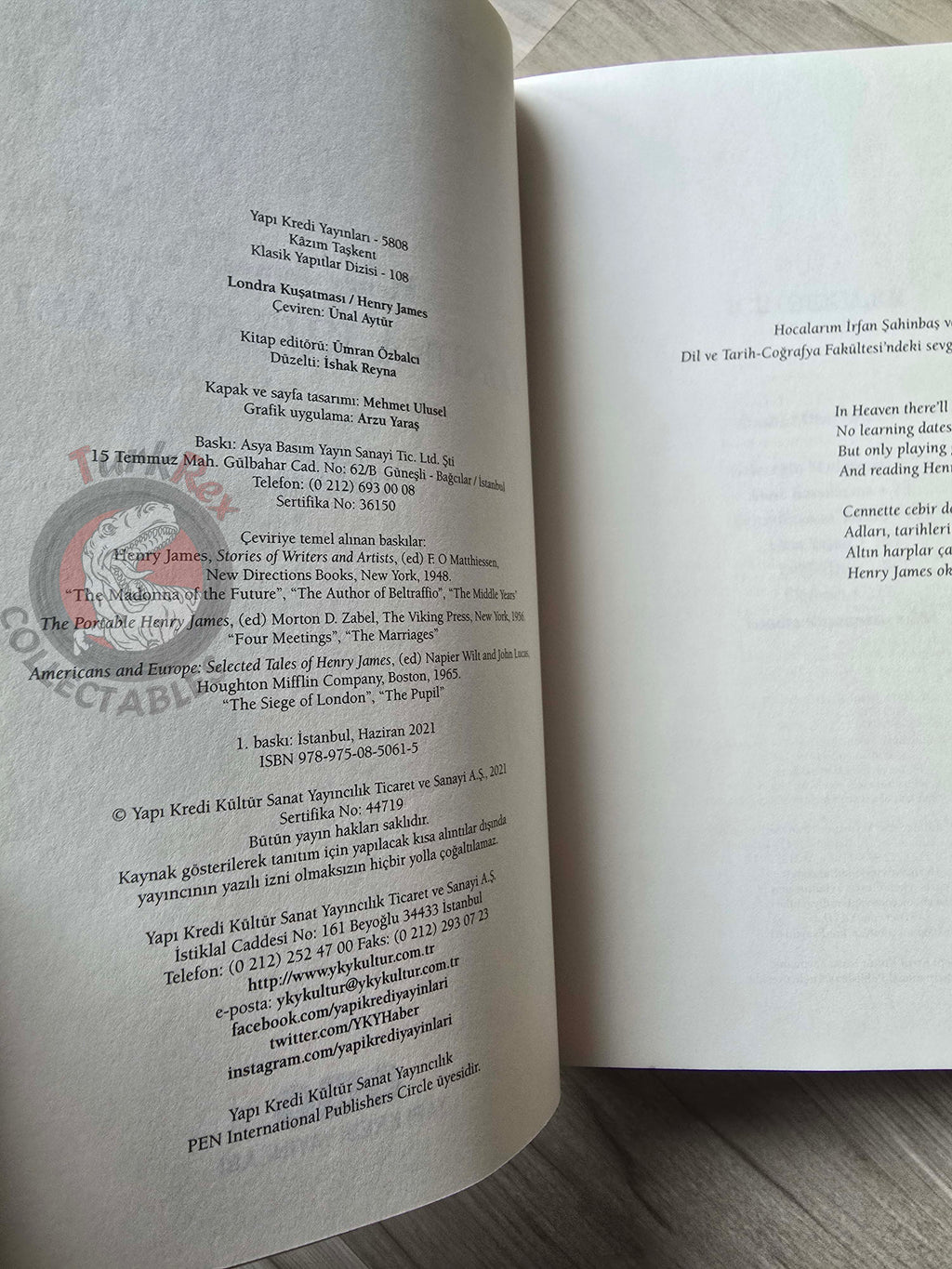 Henry James – The Siege of London 2021 Turkish Book Turkey