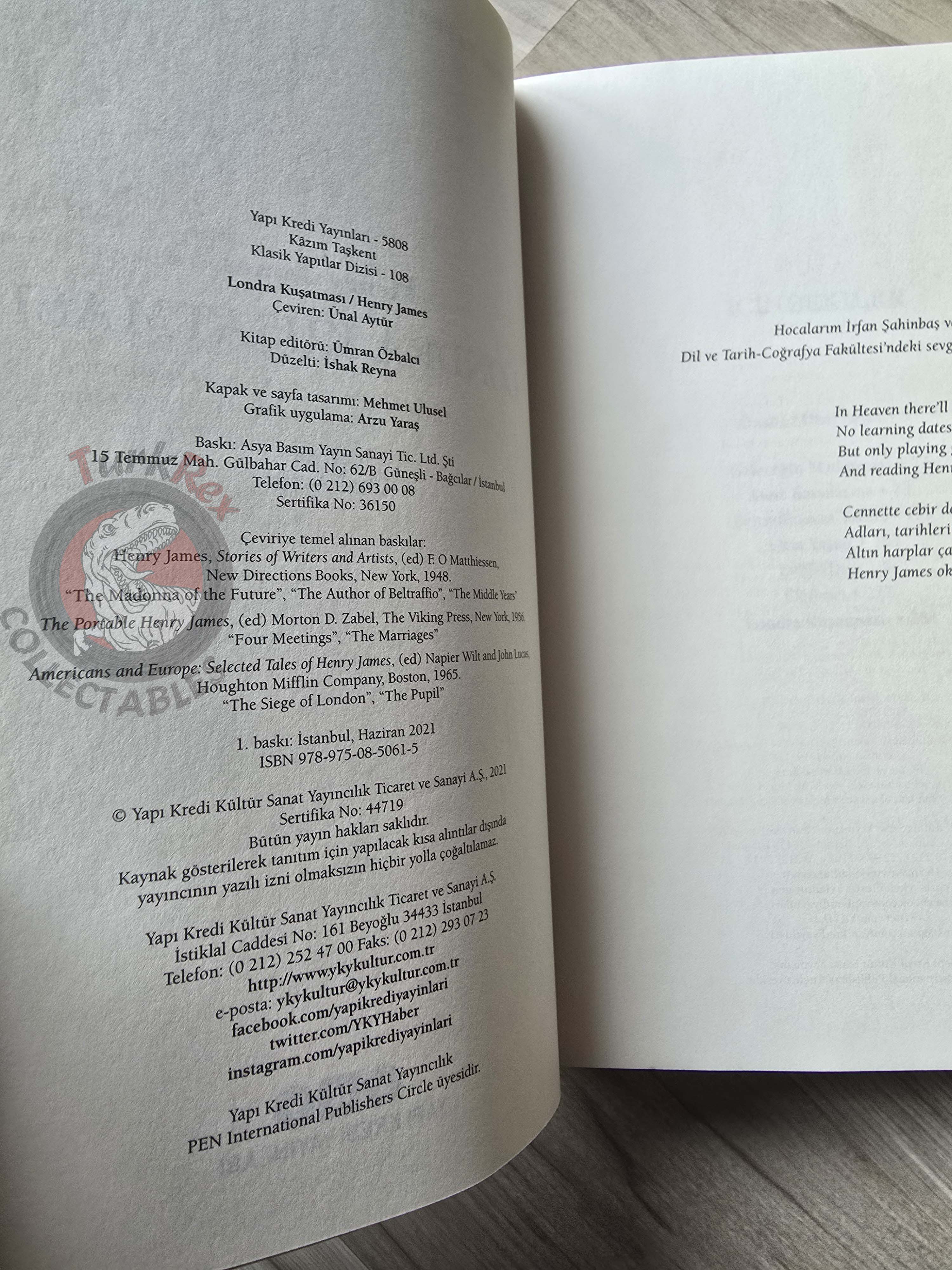 Henry James – The Siege of London 2021 Turkish Book Turkey