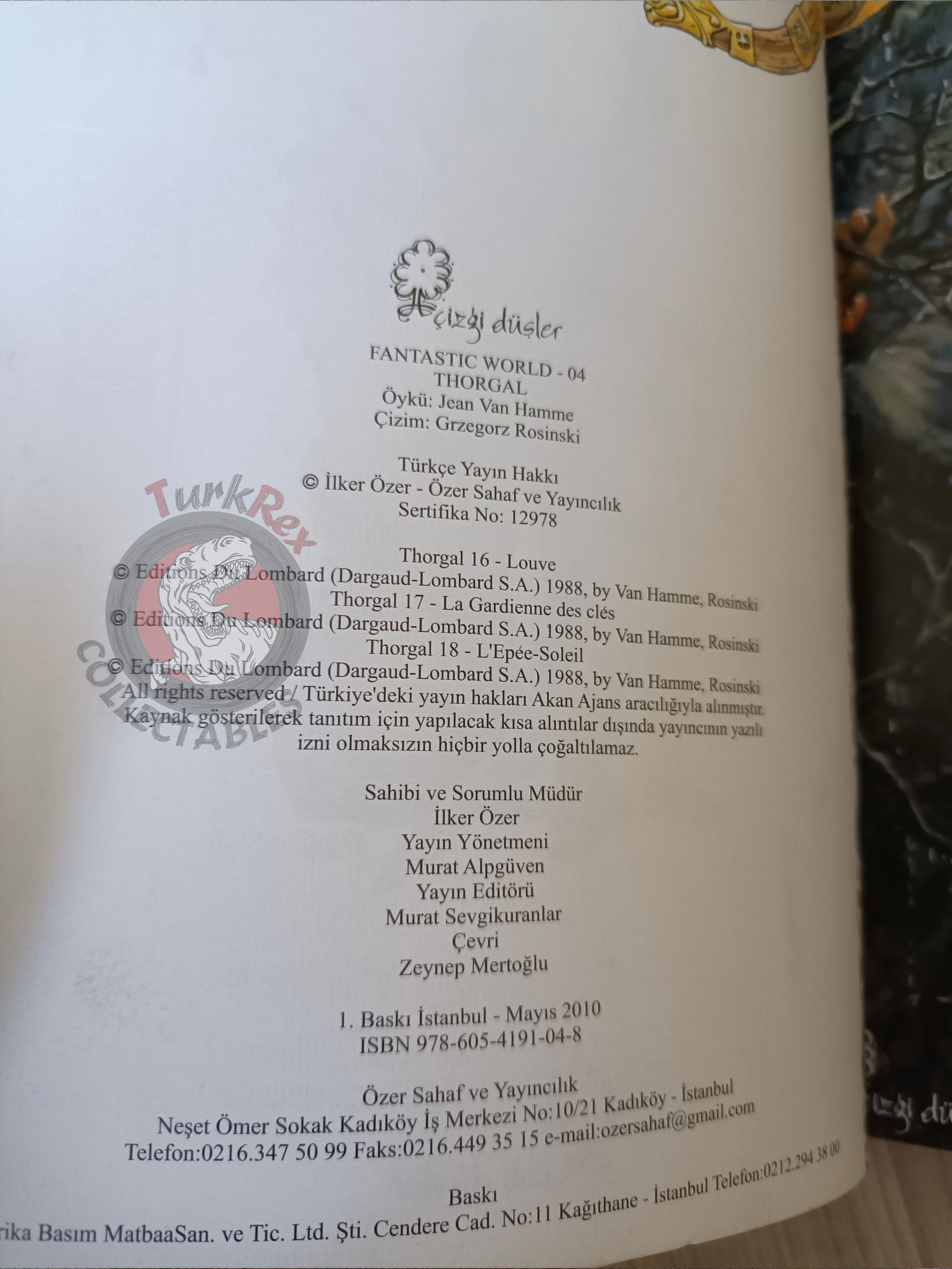 Thorgal Vol #4 La Gardienne des clés Turkish Comic Turkey #16 #17 #18