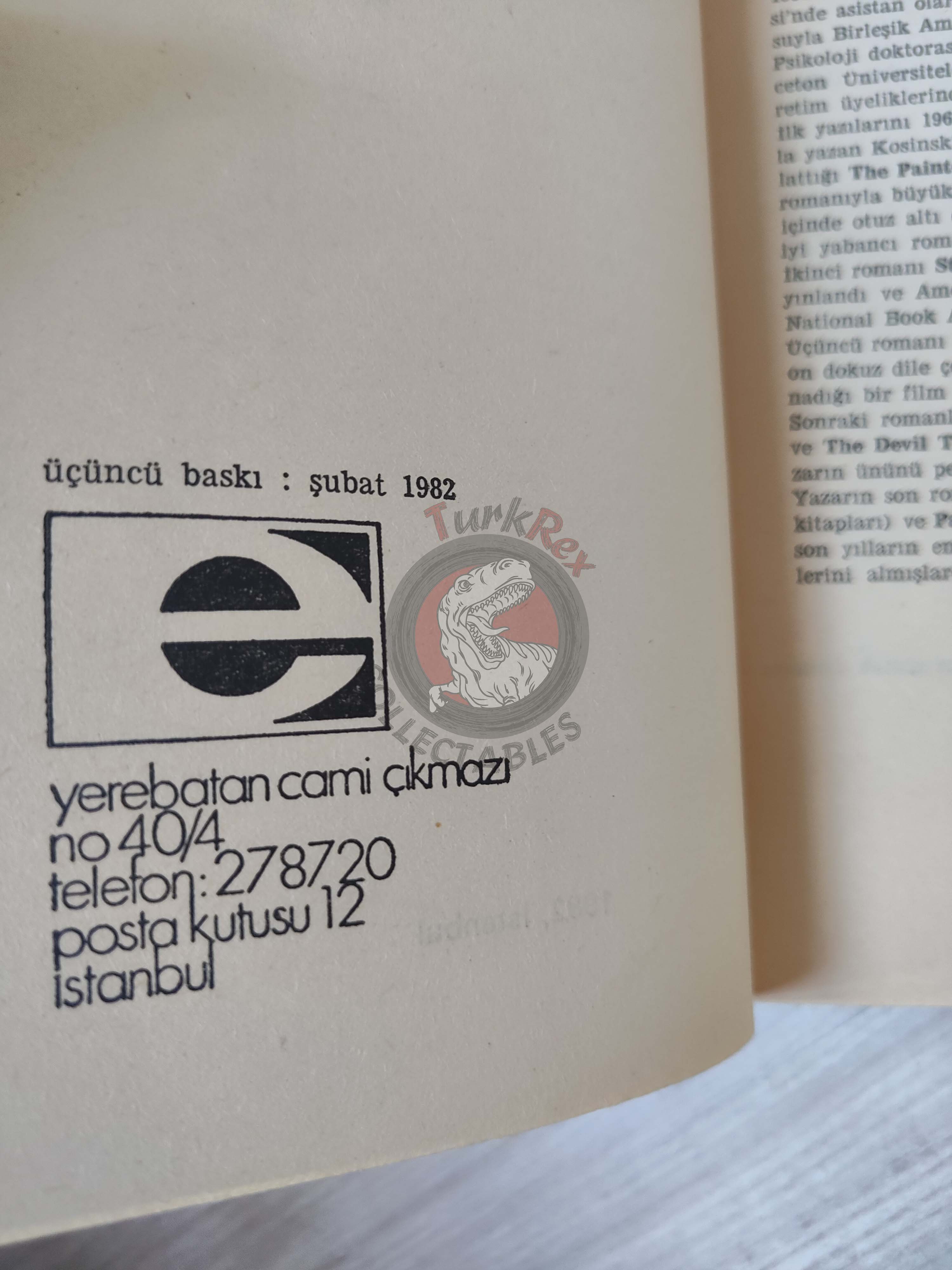 Jerzy Kosinski – Being There 1982 Turkish Book Turkey
